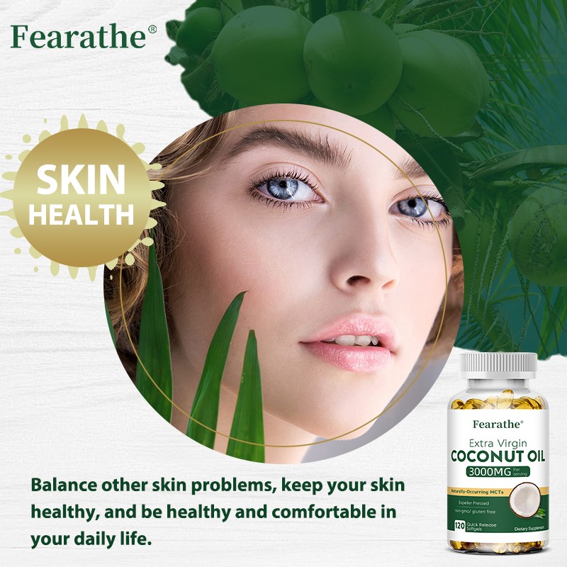 Coconut Oil Softgel Improve Digestive Heart Heart Skin Health Burn Fat 120