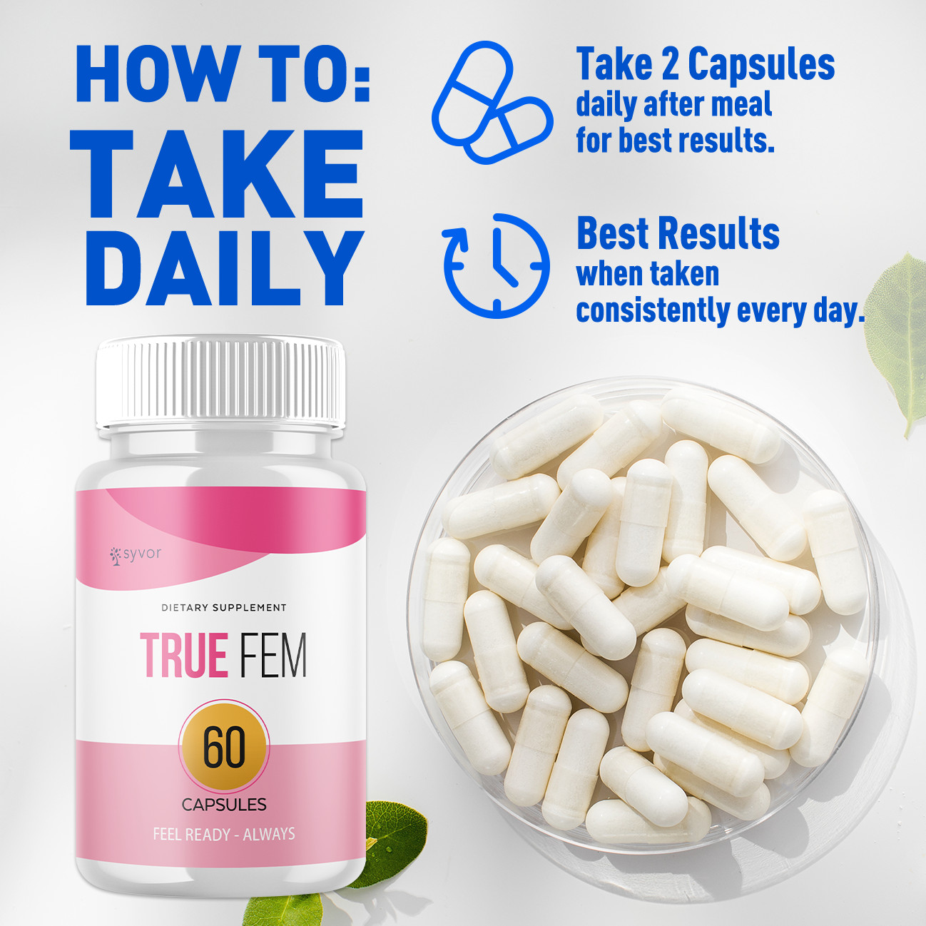 (3 Pack) True Fem for Women Advanced Wellness Support Supplement 180 Capsules
