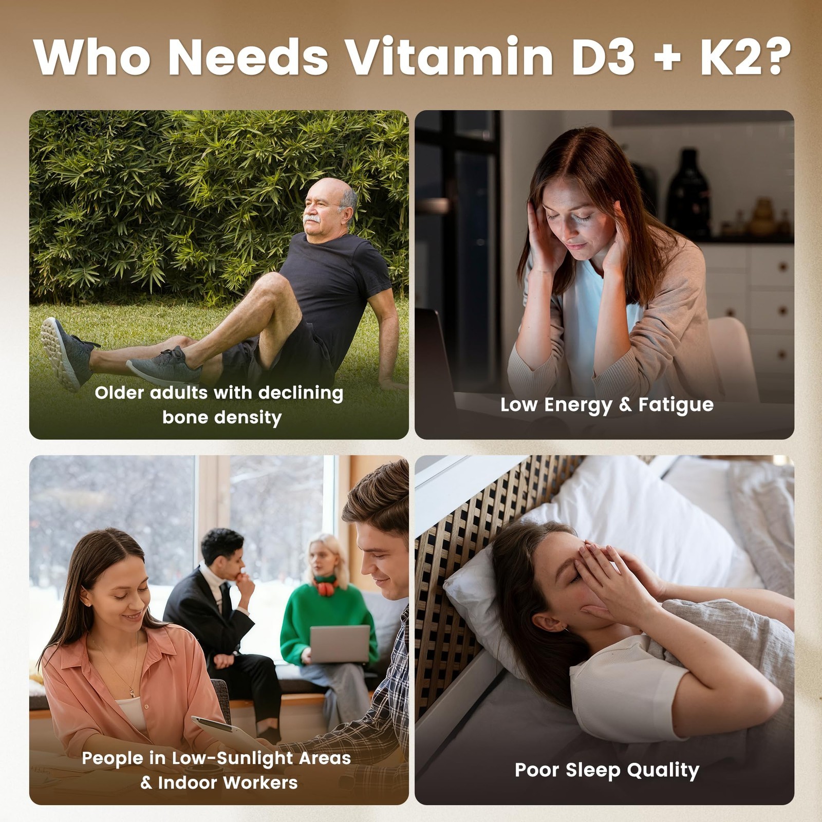 VEV Corefeel Vitamin D3 K2 10,000 IU, 200 mcg 300 Count (Pack of 1), White