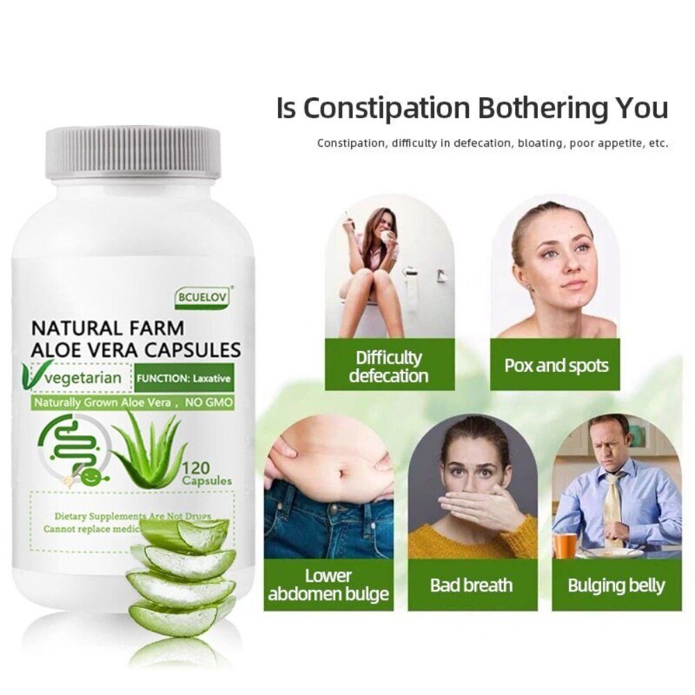 Aloe Vera -120 Capsules – 100% Pure Organic – Weight Management