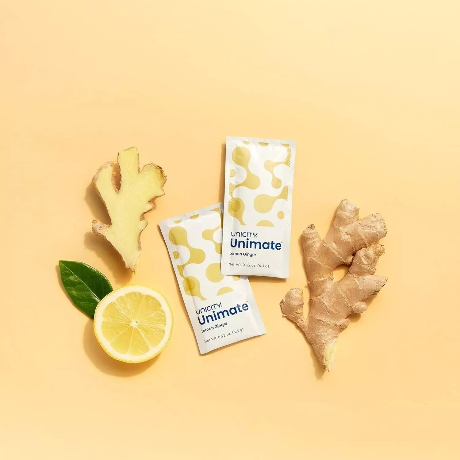 Unicity Unimate Lemon Ginger Supplement – 30 Pouches