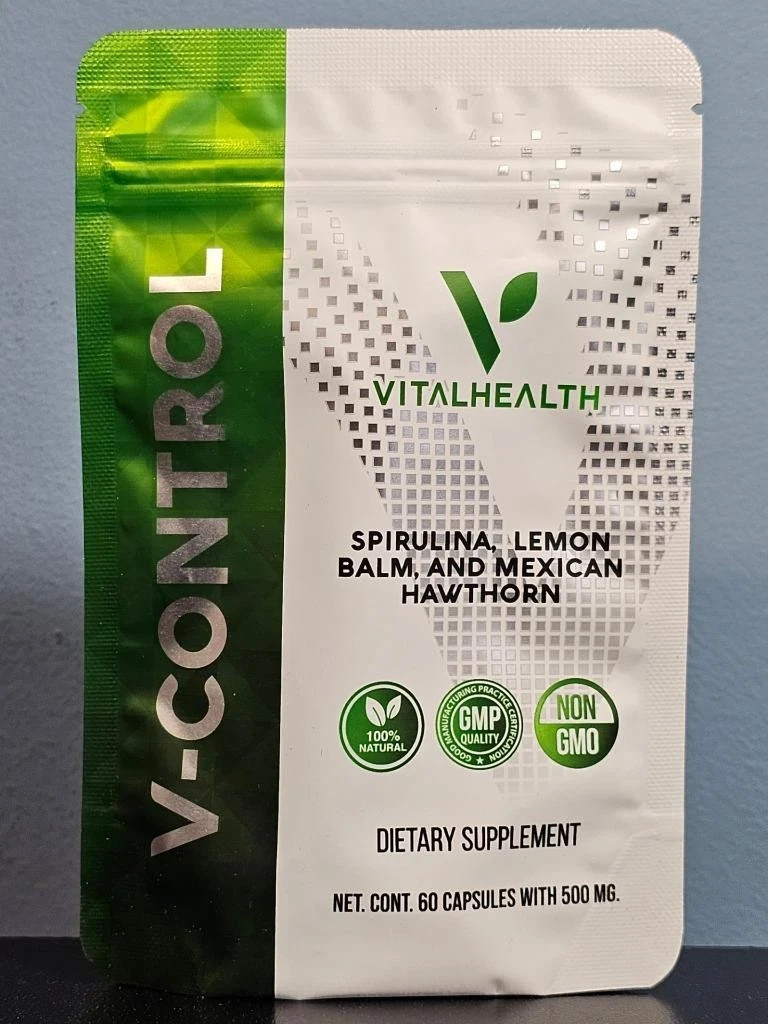 VitalHealth V-Control 60 Veggie Capsules – New/Sealed! Vital Health Exp 2/2027