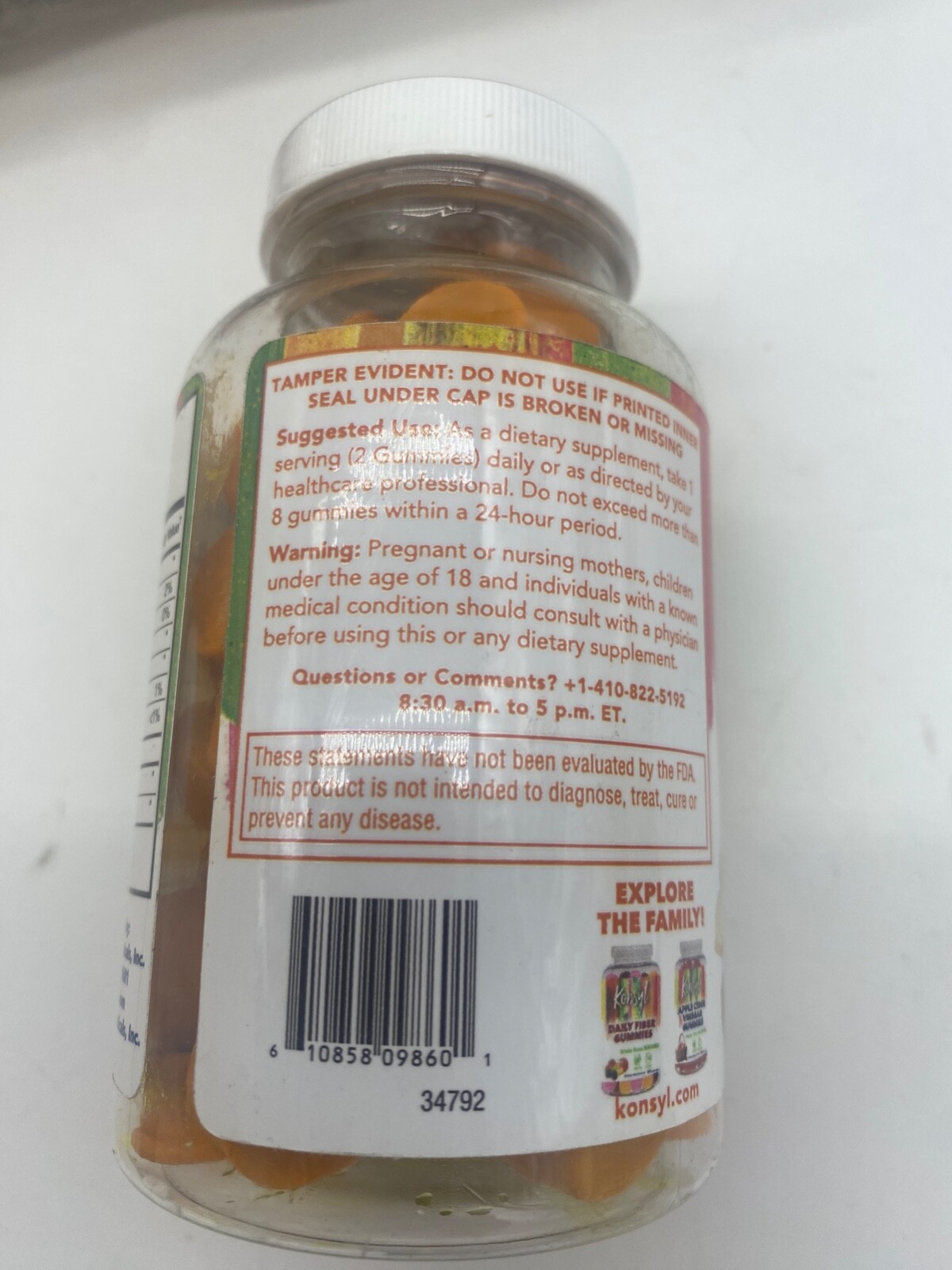 Konsyl Turmeric Ginger Gummies-Helps Support Health-60 CT Best by 2/2027