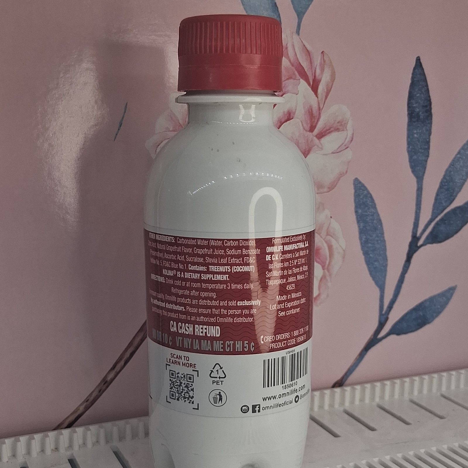 Omnilife Kolina Herbal Drink Grapefruit Flavor 6.7 fl oz (200 ml)