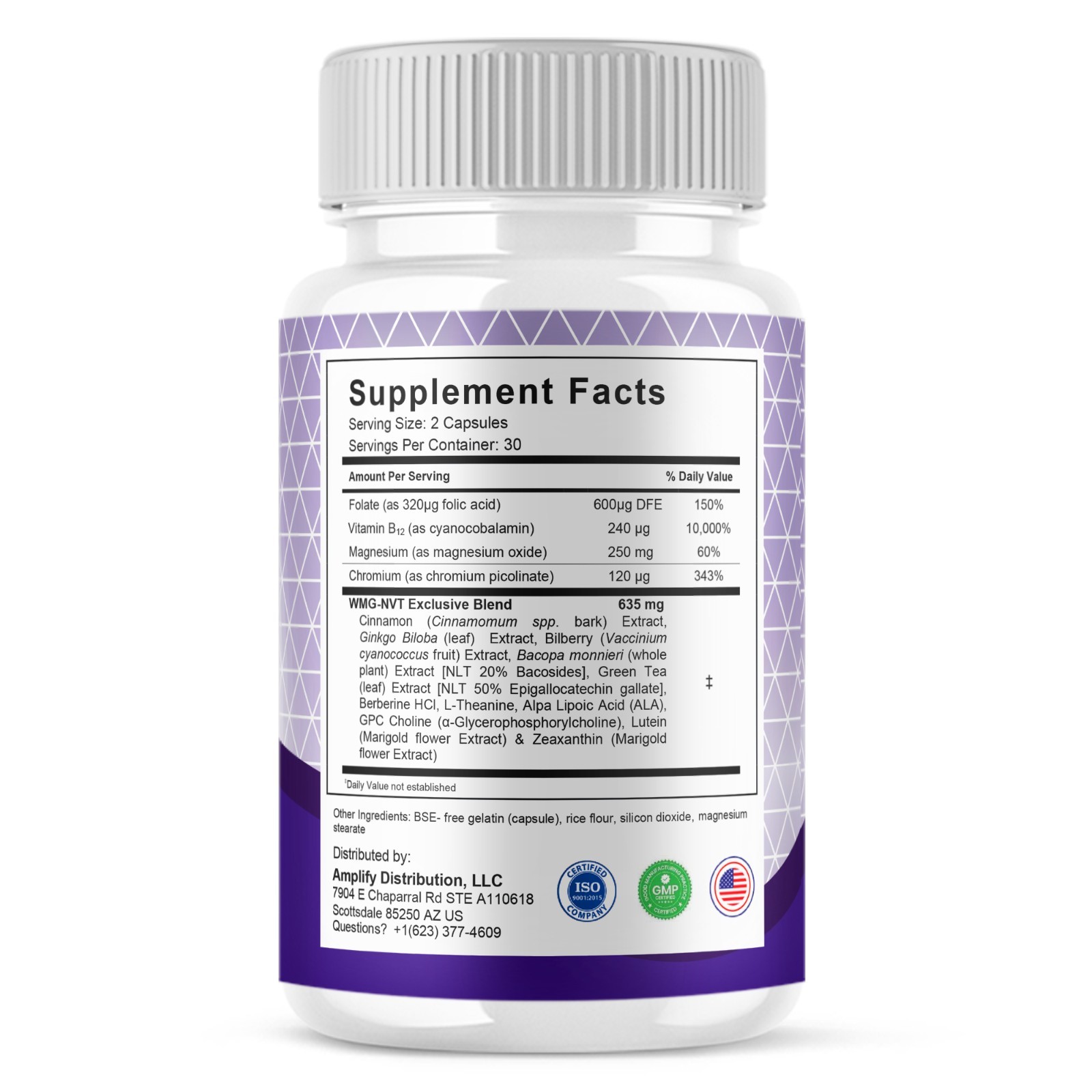 Memopezil Premium Health & Wellness Nootropic Supplement (60 Capsules)