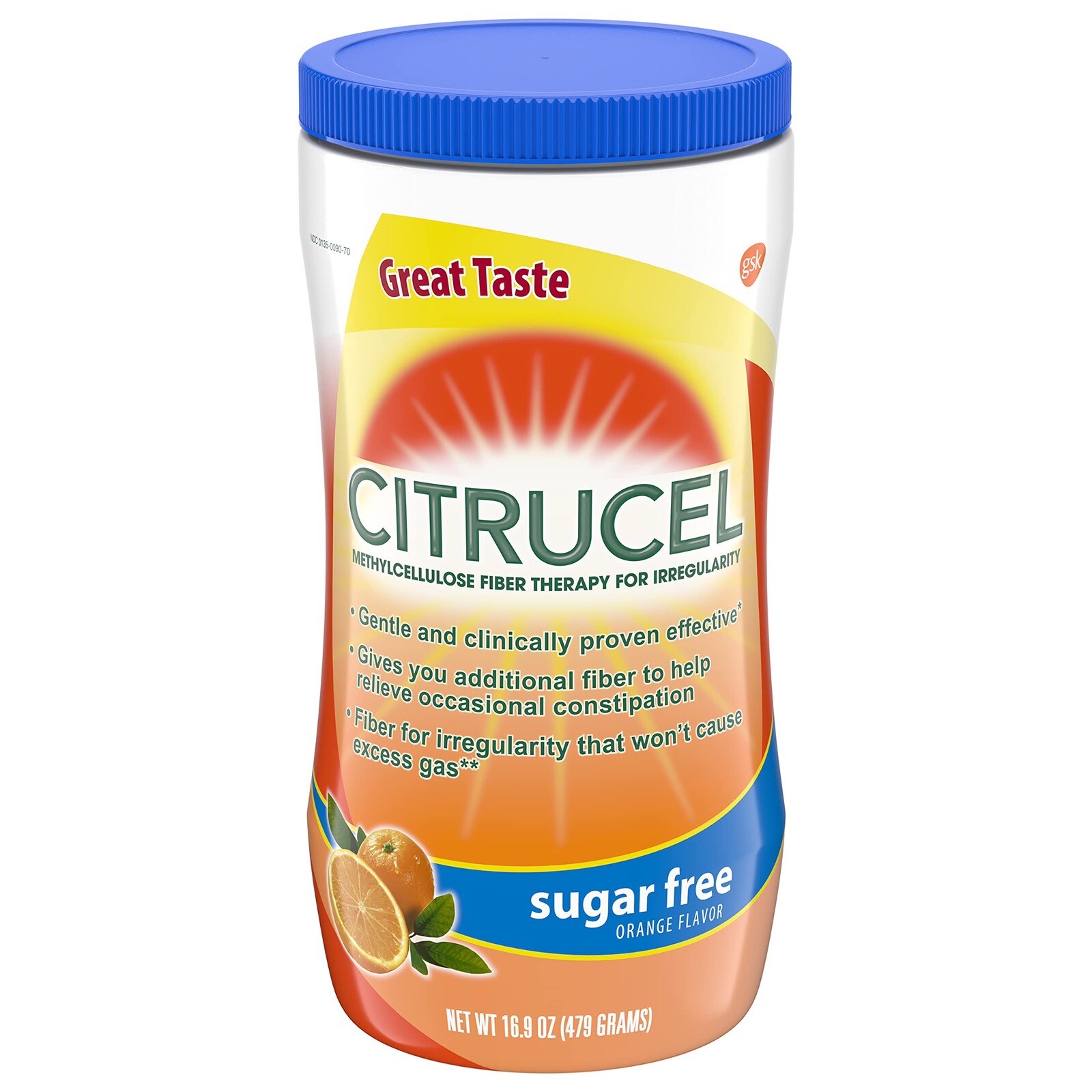 Citrucel Fiber Therapy Powder, Orange 🍊 16.9 Oz