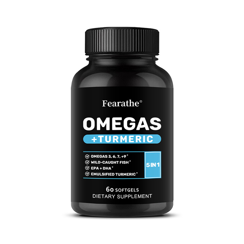 Heart Joint Support 60 Capsules Daily Omega 3 6 9 + Turmeric EPA & DHA