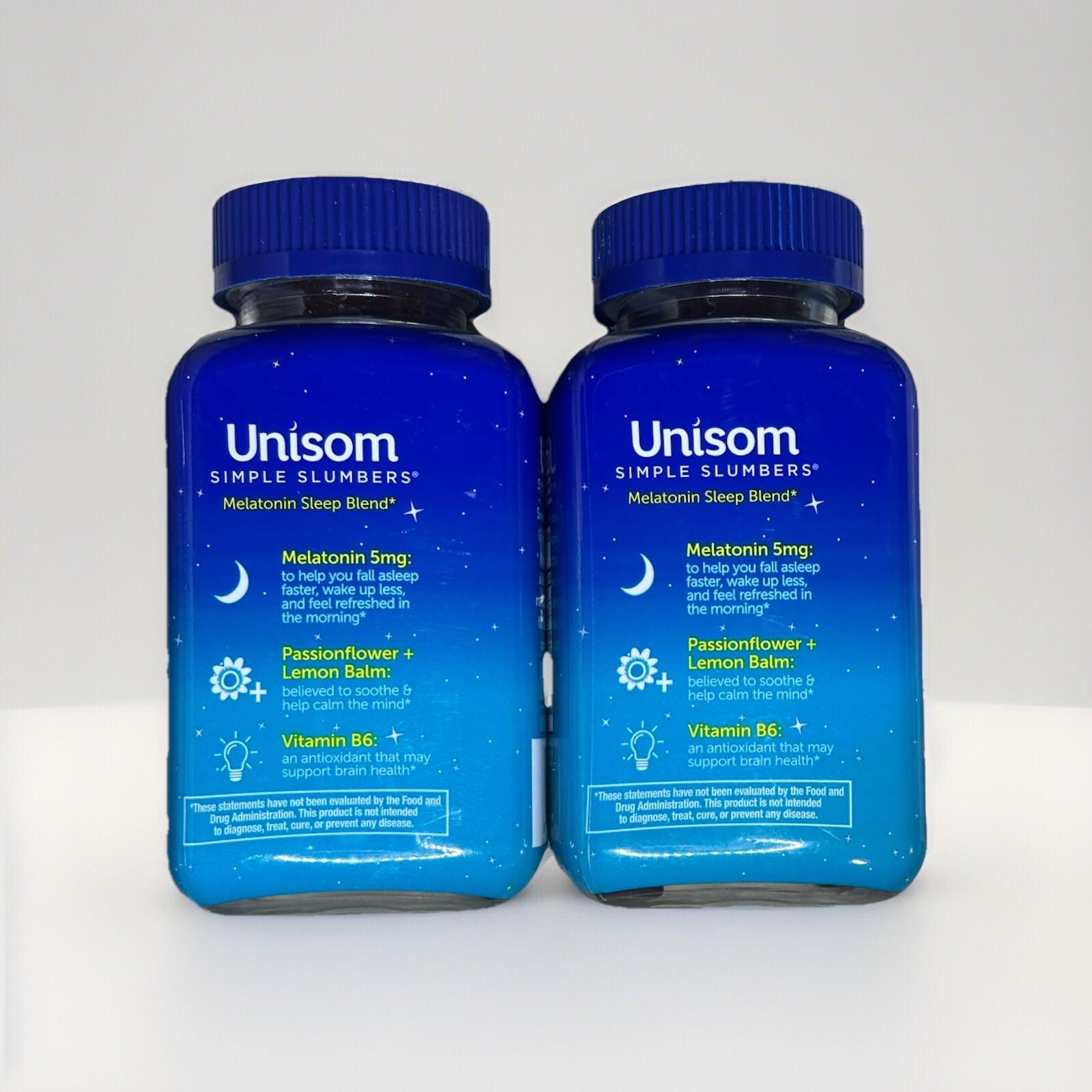 Unisom Simple Slumbers Gummies Melatonin 5 mg 60 Ct Midnight Raspberry 2 PACK