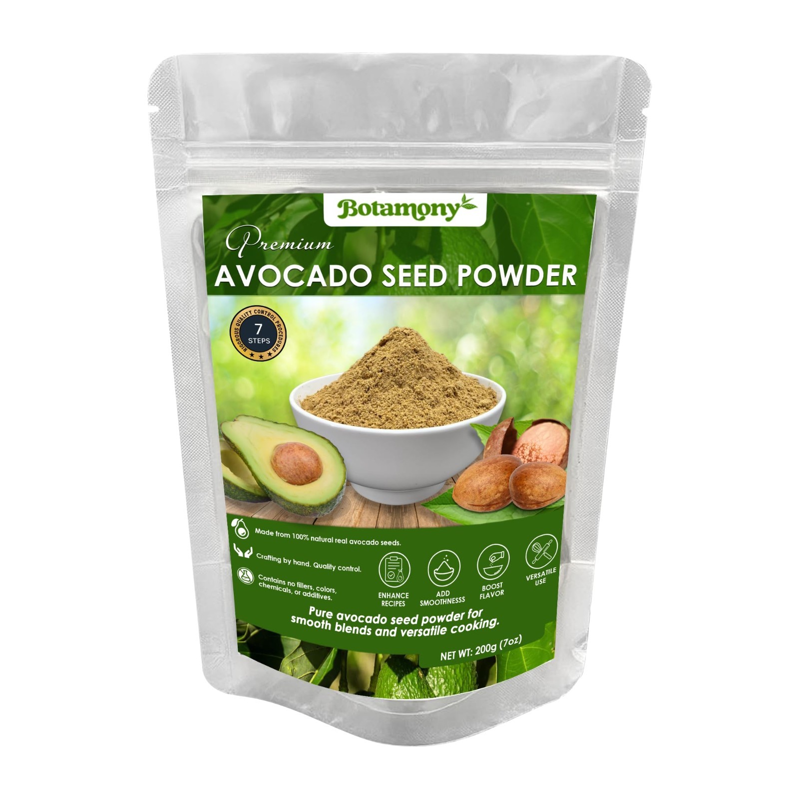 Pure Avocado Seed Powder 7 oz – Dehydrated Superfood for Smoothies, Teas, Cookin