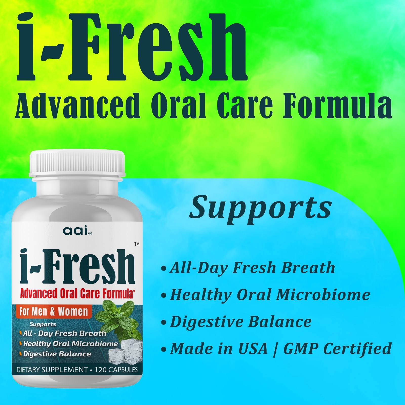 Bad Breath Freshener, Dental Probiotics Capsules Advanced Oral Care Fresh Breath
