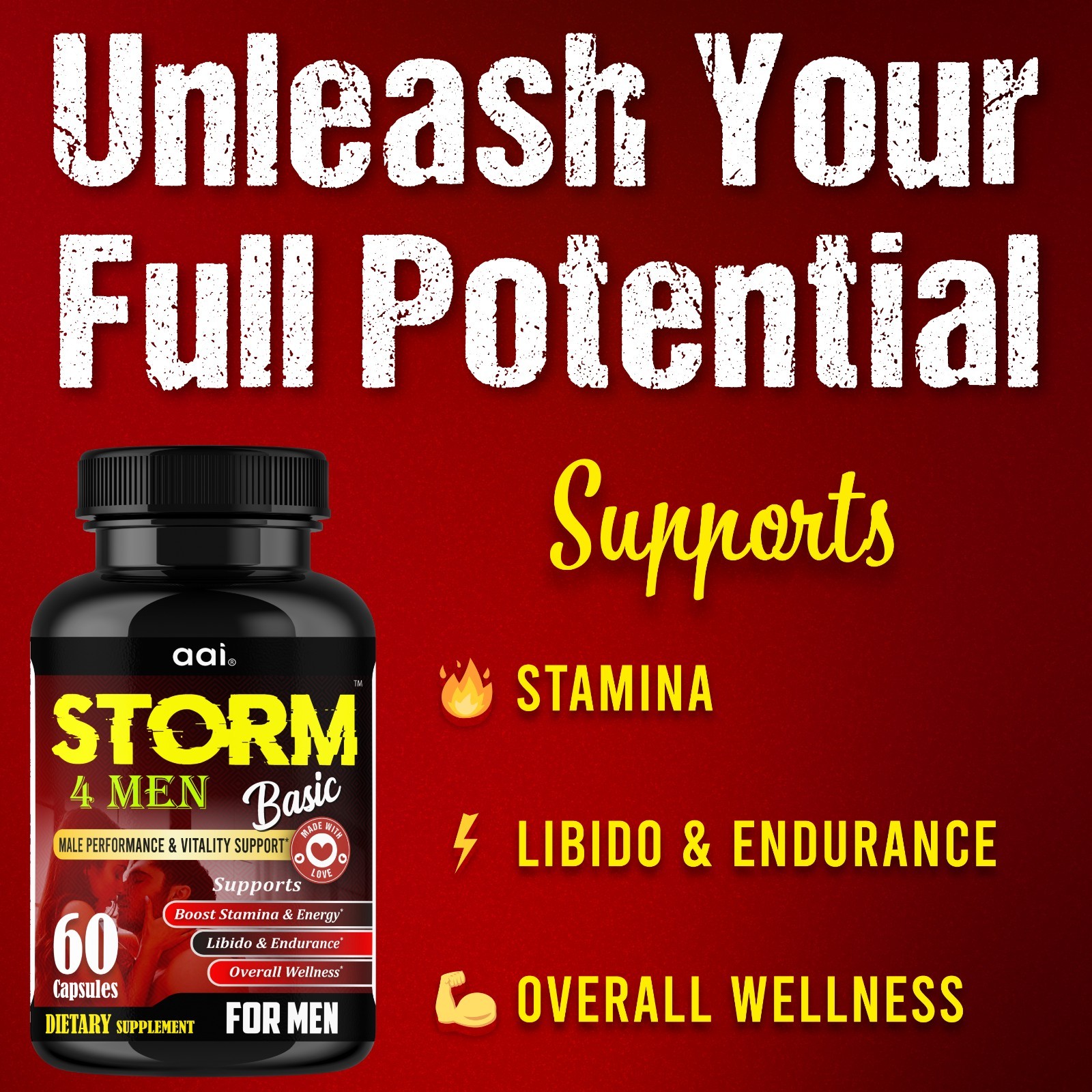 Extra Performance Support Supplement Enhancement, Men Testosterone Booster 17/12