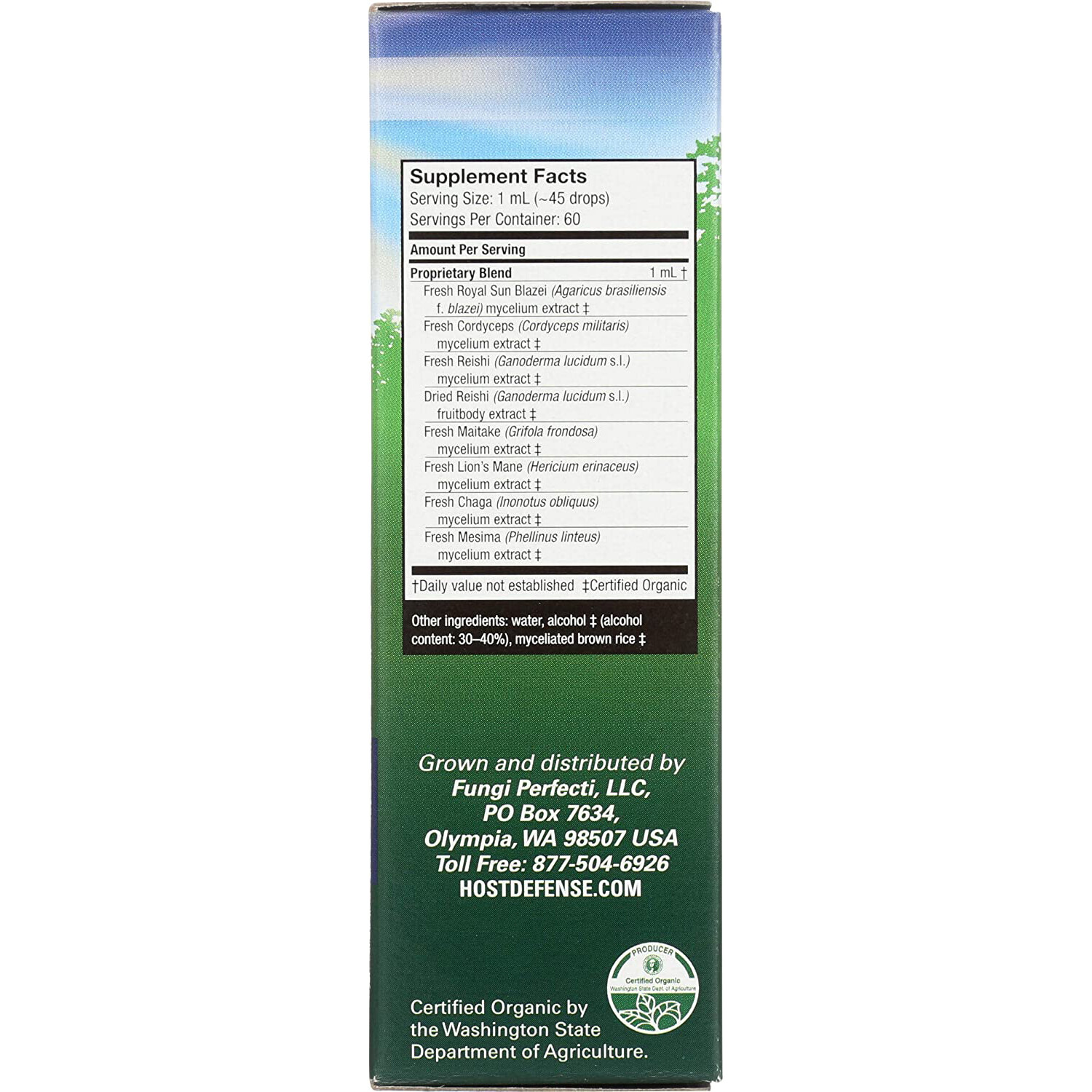 Host Defense Organic Stamets 7 Extract, 60 servings, 2 Ounce