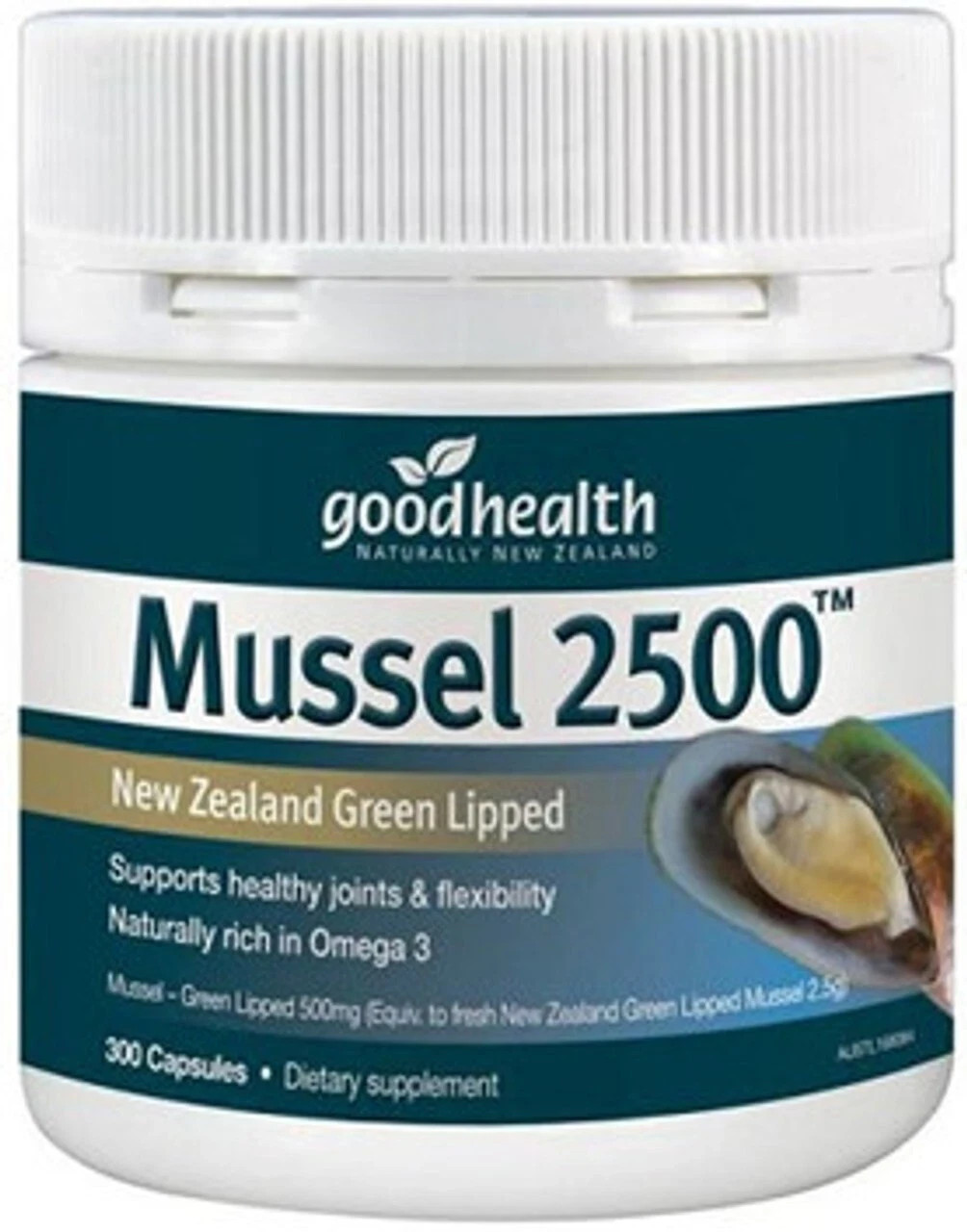 Good Health High Strength 2500 New Zealand Green Lipped Mussel ( 300 ) Capsules