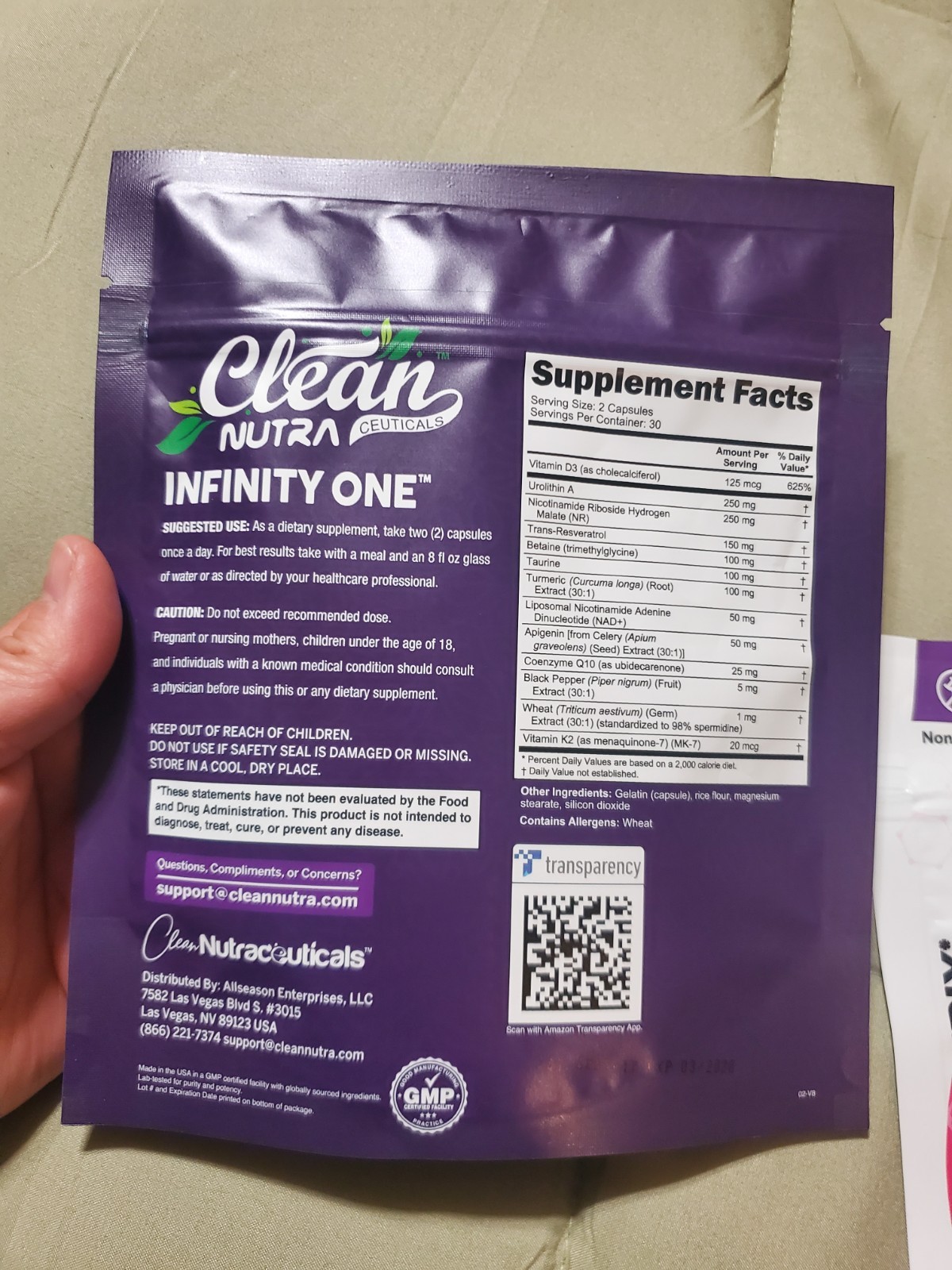 Clean Nutra Infinity One And Juvanix Combo, 60 Capsules Each