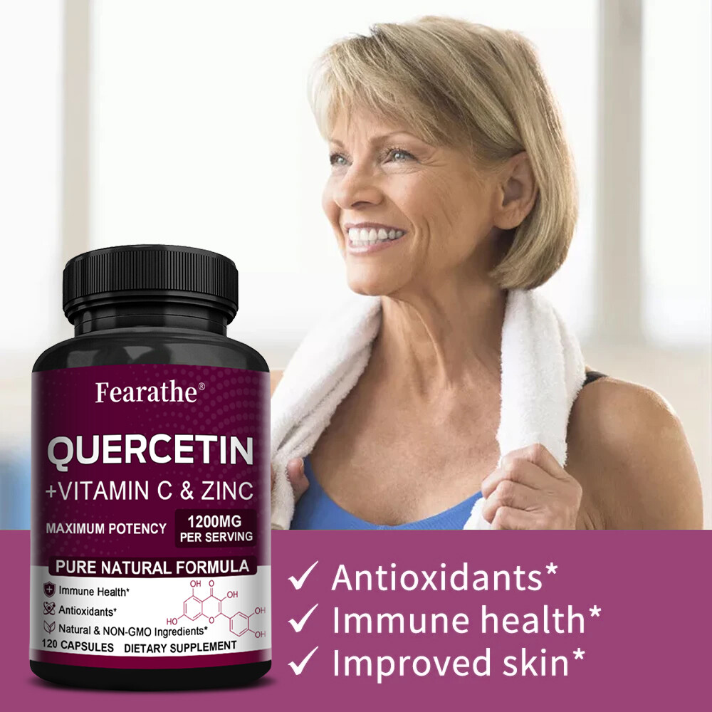 Quercetin 1200mg with Vitamin C and Zinc – Ultimate Immune Booster