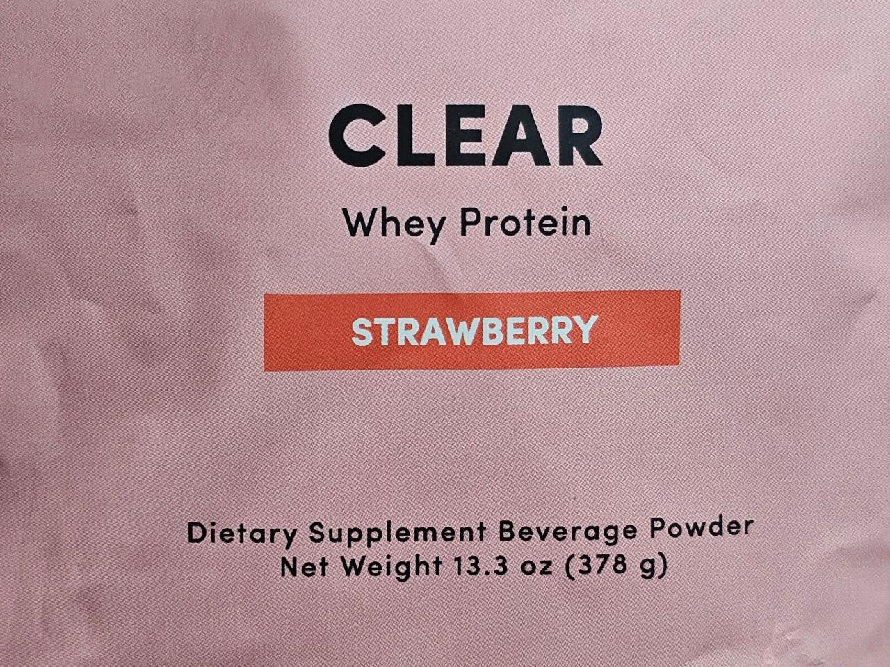 Tranont Clear Whey Protein Strawberry 13.3 oz – New & Sealed Exp 2/27