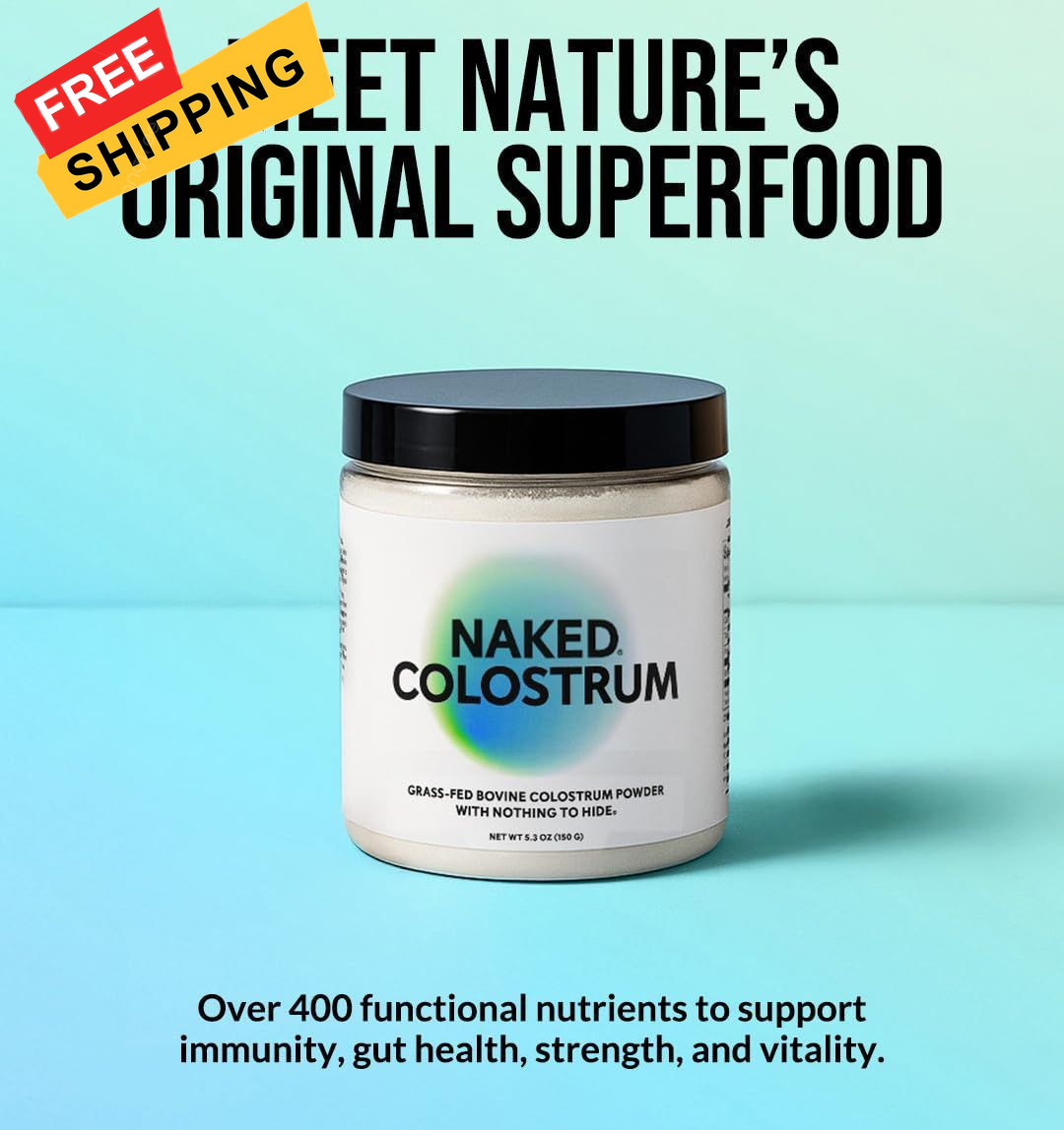 NAKED Colostrum Powder – 100% Grass-Fed Bovine 5.3 Ounce (Pack of 1), White