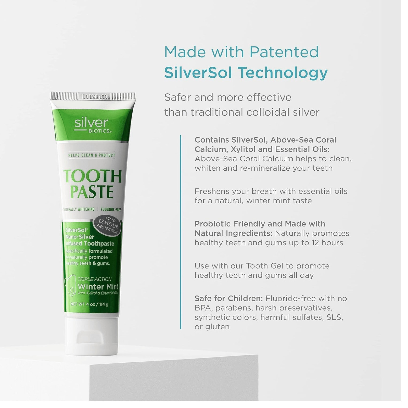 American Biotech Labs Silver Biotic Toothpaste 4 Oz Fluoride Free