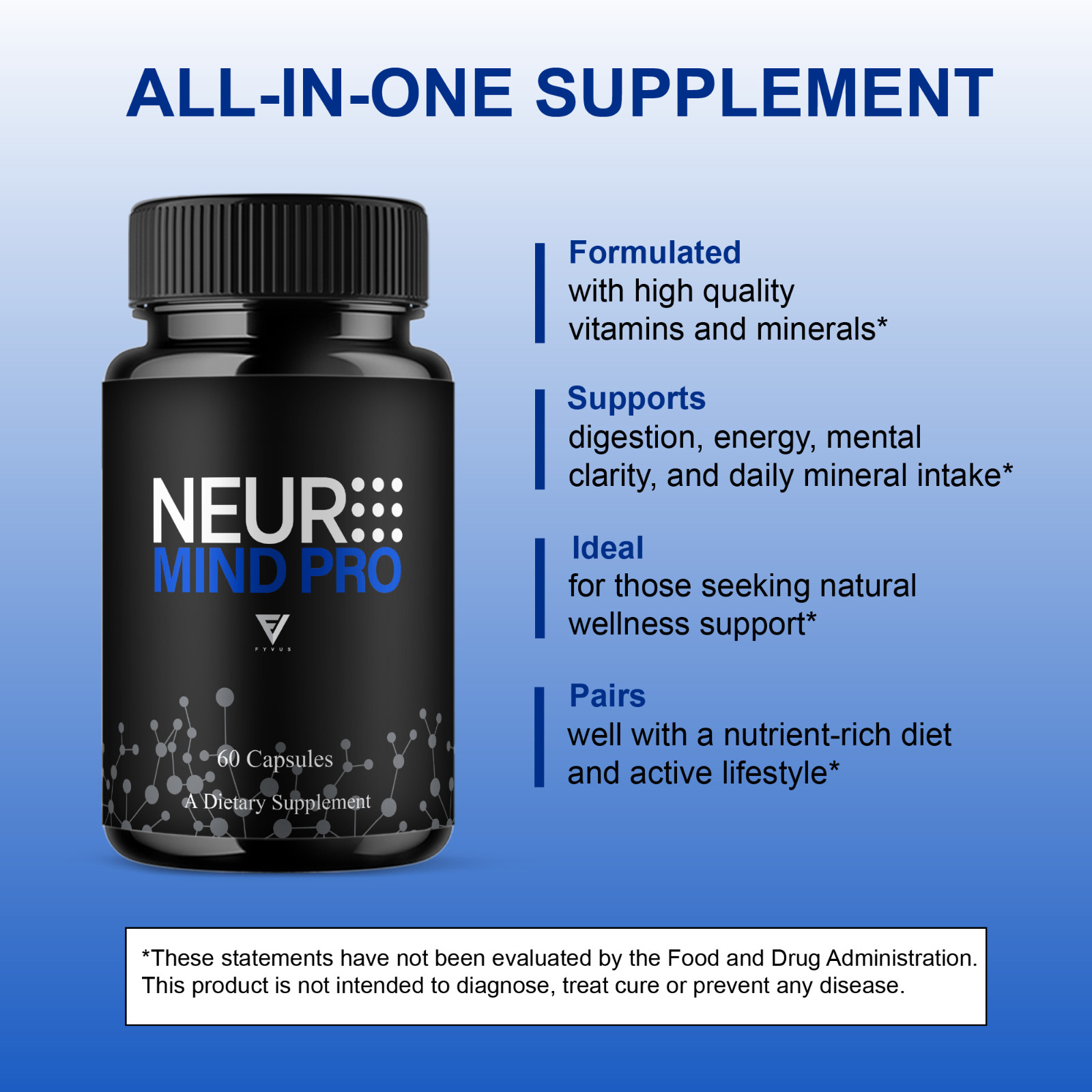 (5 Pack) Neuro Mind Pro Pills, NeuroMindPro Brain Health Formula (300 Capsules)