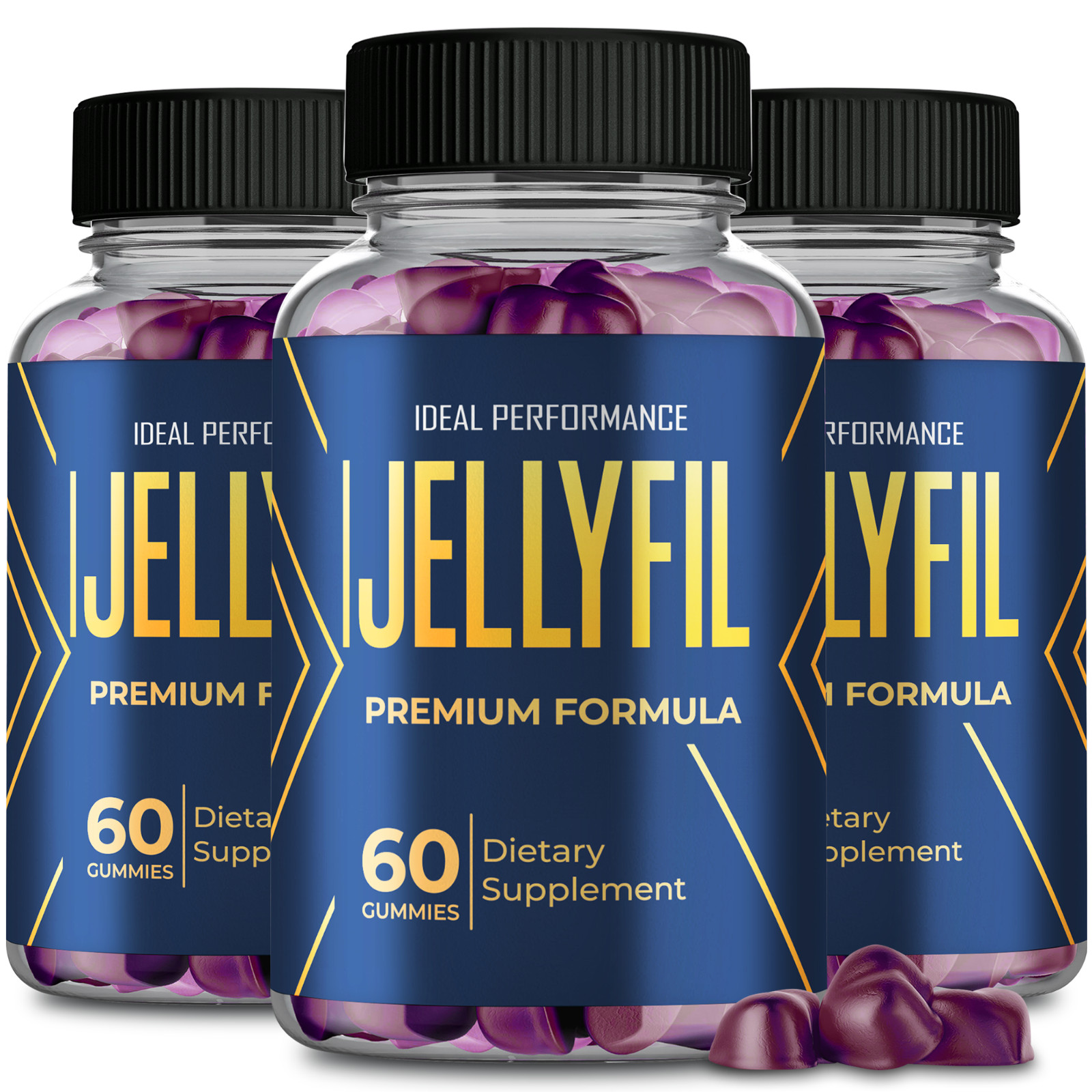Jellyfil Gummies, Jellyfil Supplement with All Natural Ingredients (3 Pack)