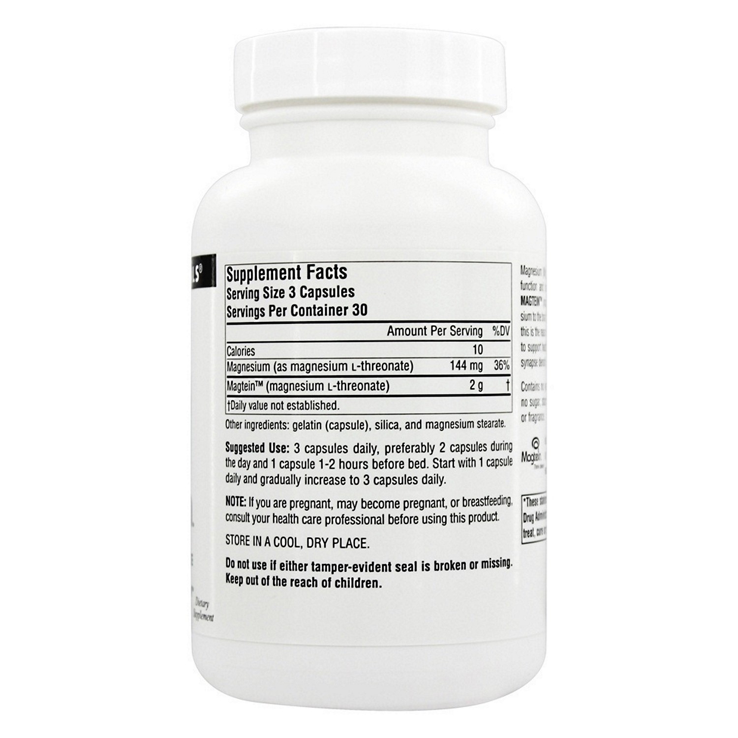 Source Naturals Magtein Magnesium L-Threonate, 90 Capsules