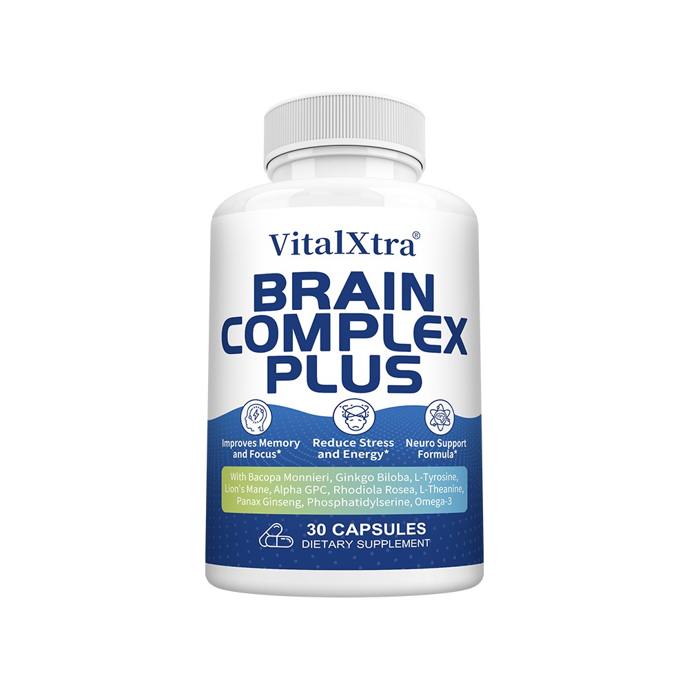 Brain Complex Supplement 30/60/120Caps – Supports Memory, Focus & Mental Clarity