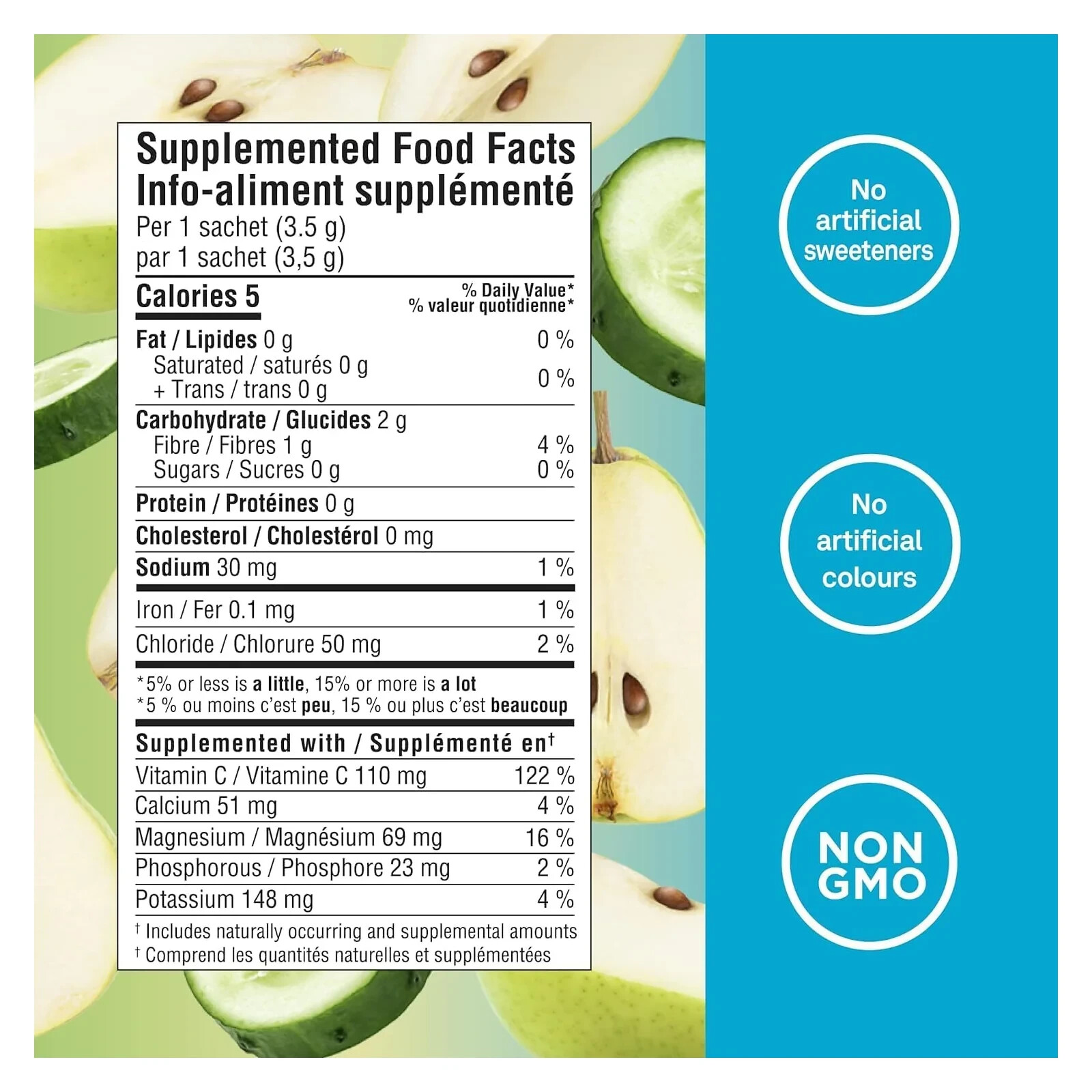 Organika Electrolytes Sachets Cucumber Pear Flavor Vitamin C Hydrate 70g NEW
