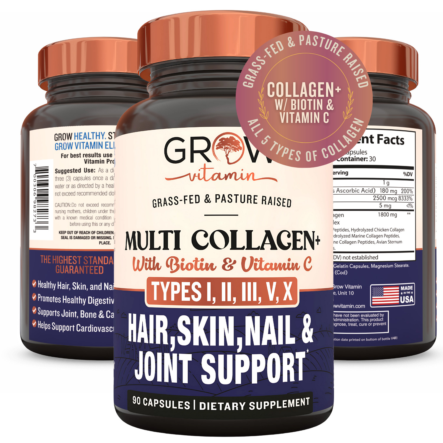 Beyond Collagen Multi Collagen Capsules Types I, II, III, V & X Expiration 11/26