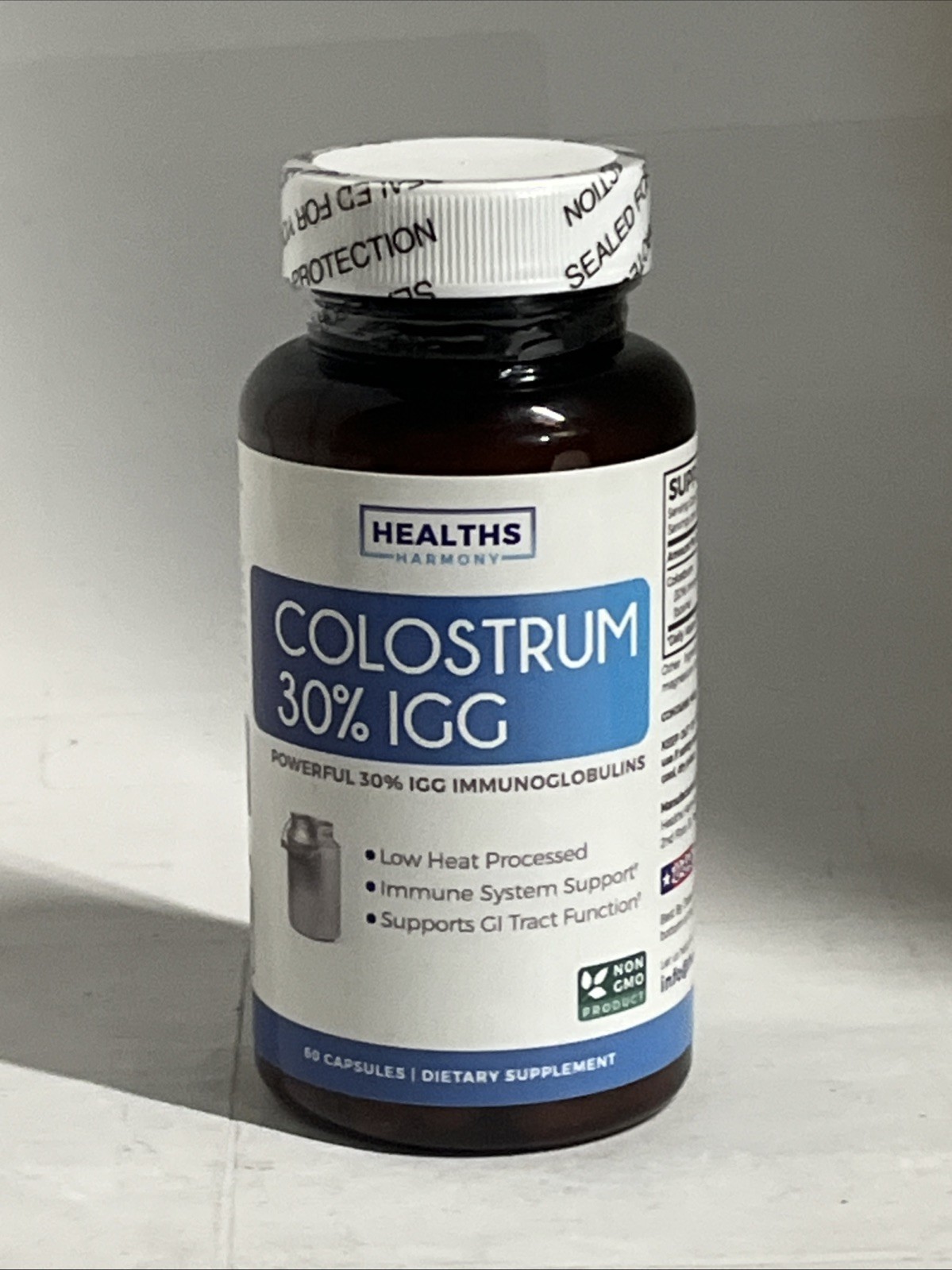 Health’s Harmony Colostrum 1,000mg 30% IgG Immunoglobulins Immune Support 60ct