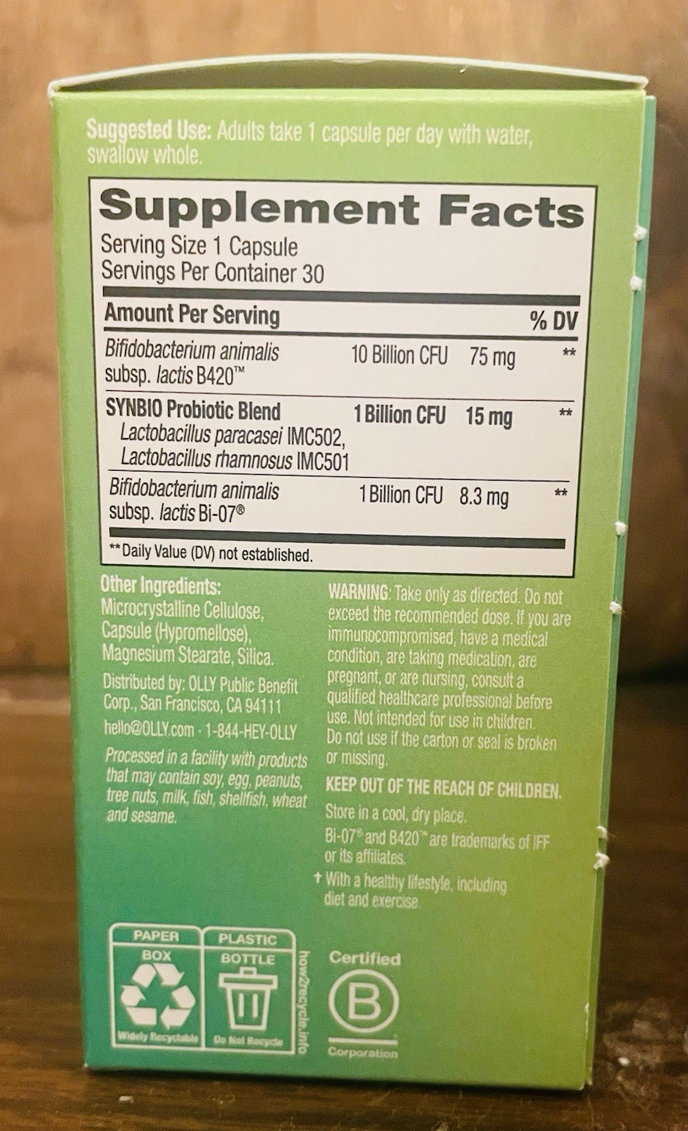 OLLY Precise Probiotics Metabolism Digestive & Immune Support EXP 09/2027 NEW