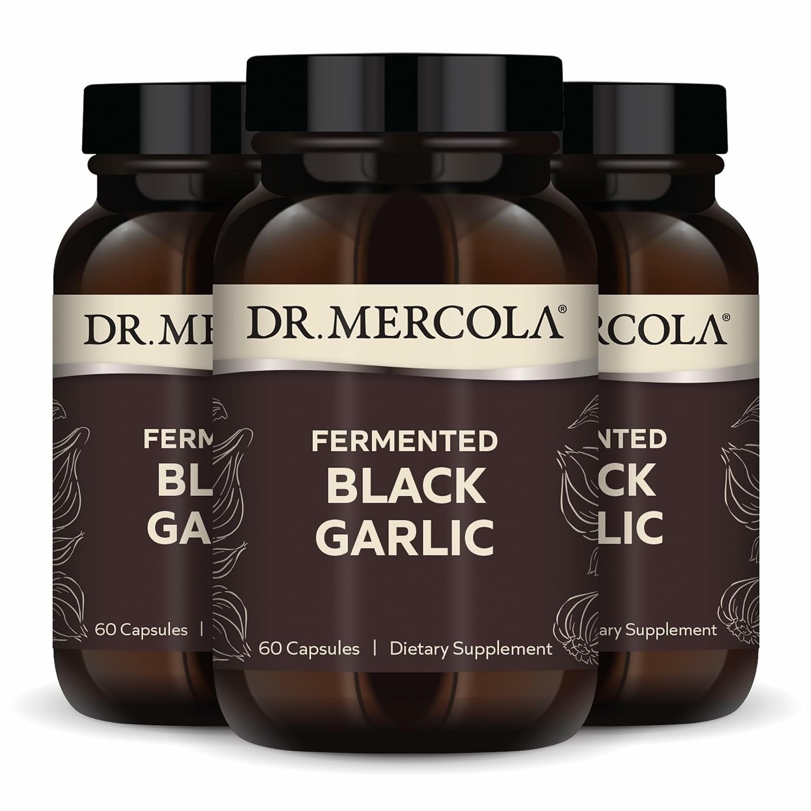Dr. Mercola Fermented Black Garlic Capsules – Immune & Heart Health