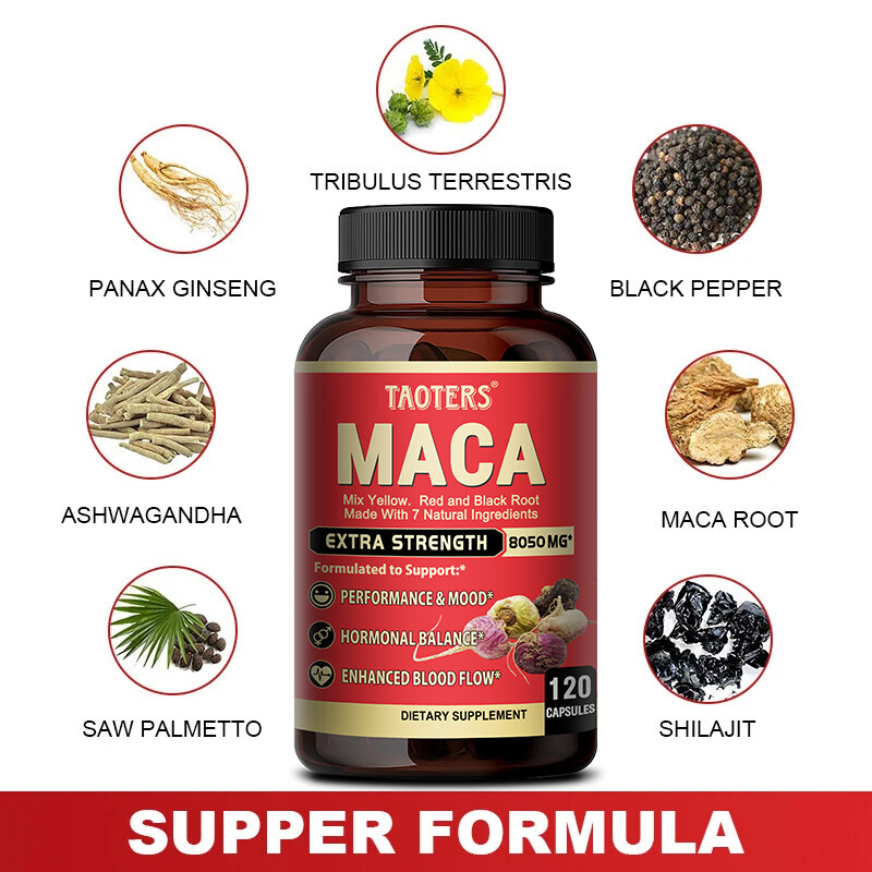 Maca Ashwagandha Blend – 300mg – Enhances Endurance and Energy