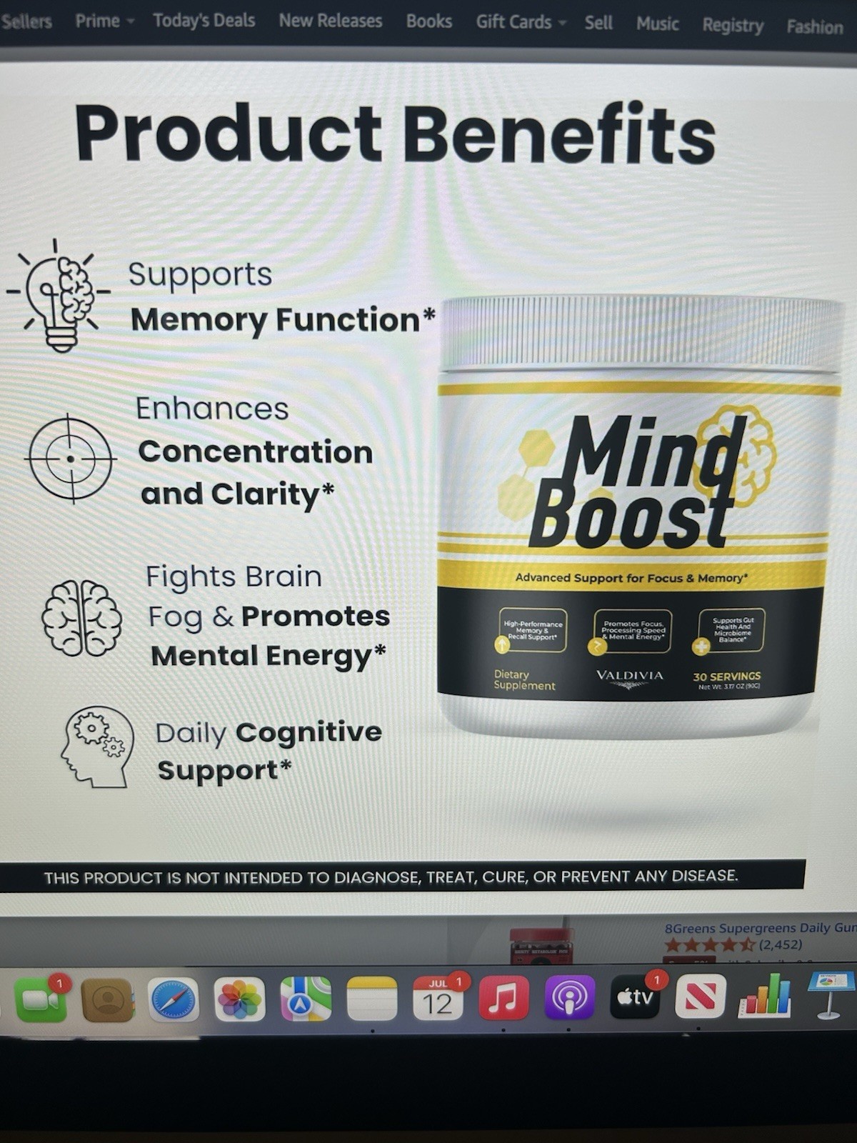 Mind Boost Powder Clarity Memory & Focus 1 Pack 30 Servings EXP 3/28 NEW SEALED