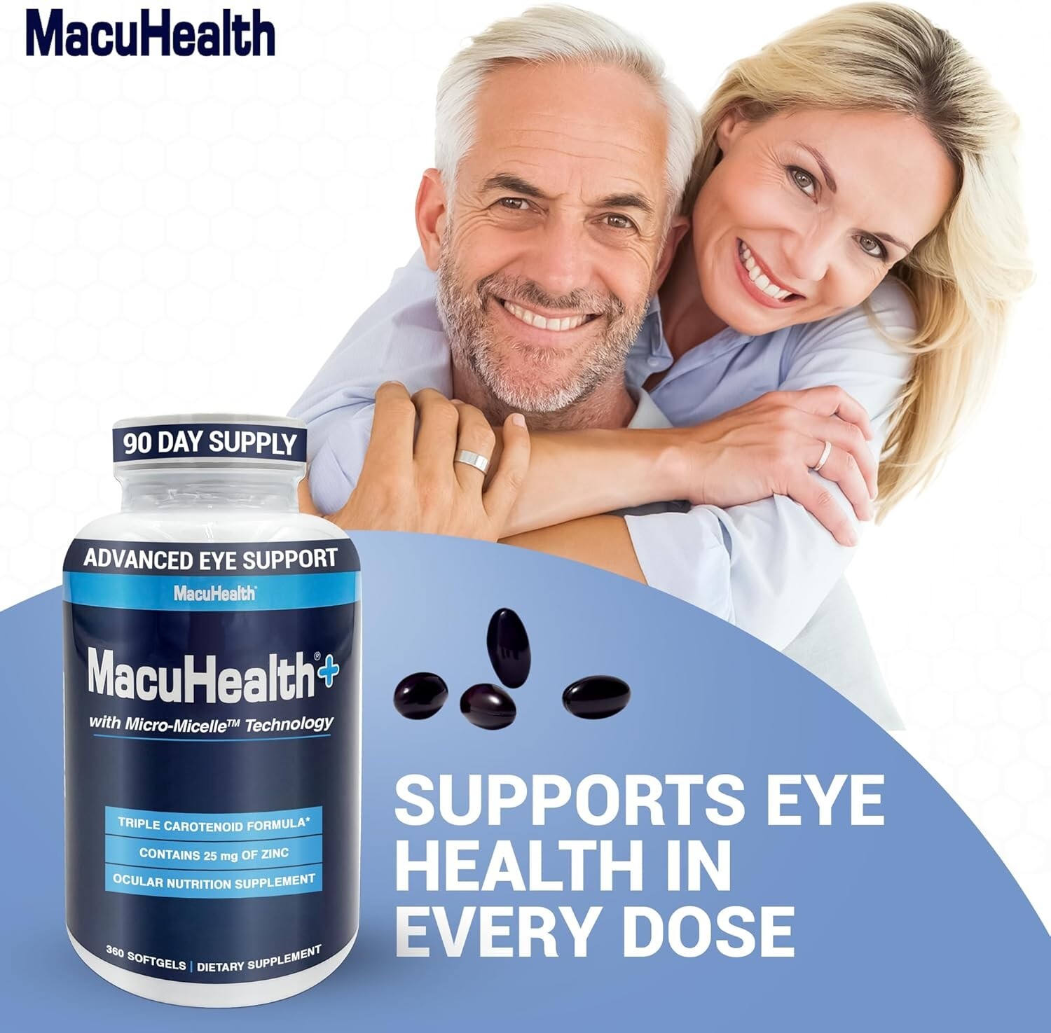 MacuHealth Plus+ DIRECT Eye Vitamin Macular Degeneration Health Supplement AMD