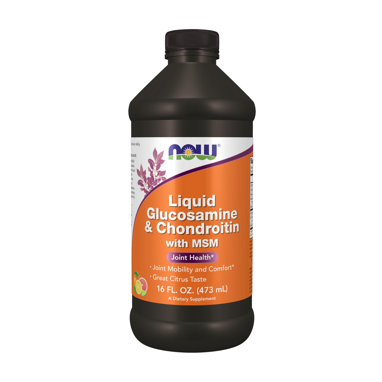 NOW Supplements, Glucosamine & Chondroitin 16 Fl Oz (Pack of 1), No Color