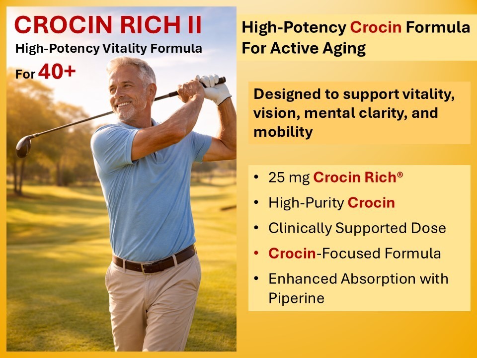 CROCIN RICH II – for Energy, Mobility, Joint, Motion & Cognitive Health, 60ct