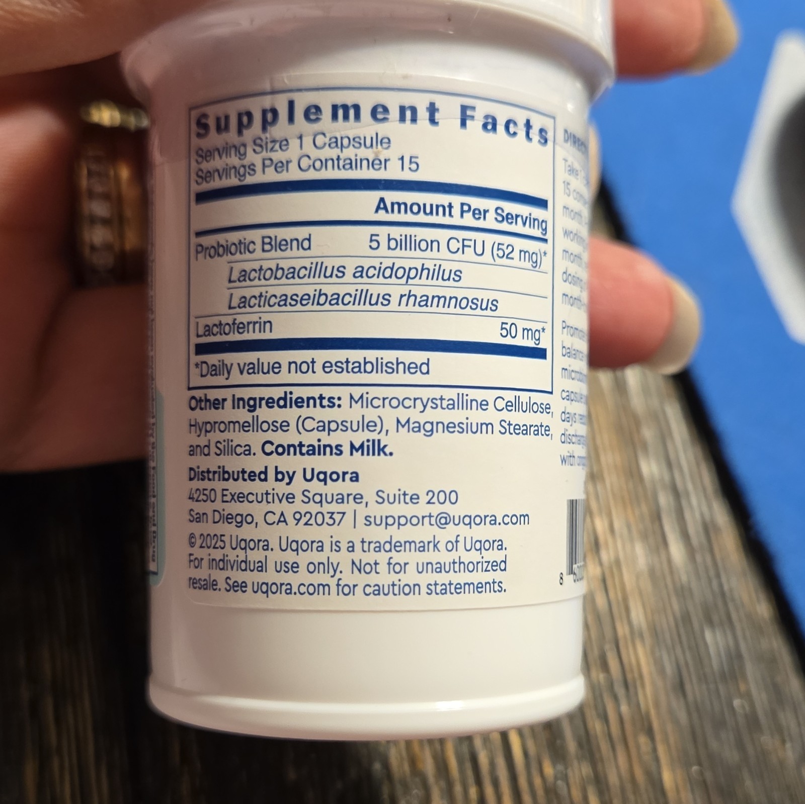 Uqora Promote Vaginal Probiotic Capsules Vaginal Health Support 15ct Exp 04/27