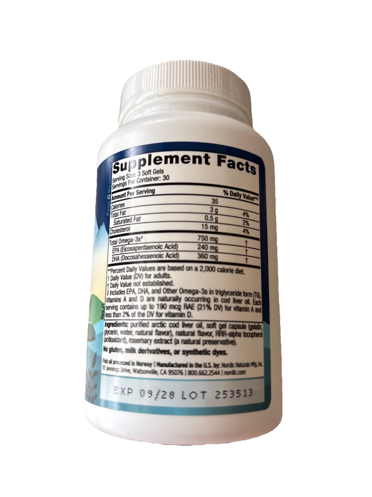 Nordic Naturals Arctic CLO – All Natural Cod Liver Oil Soft Gels, Lemon, 90 Ct