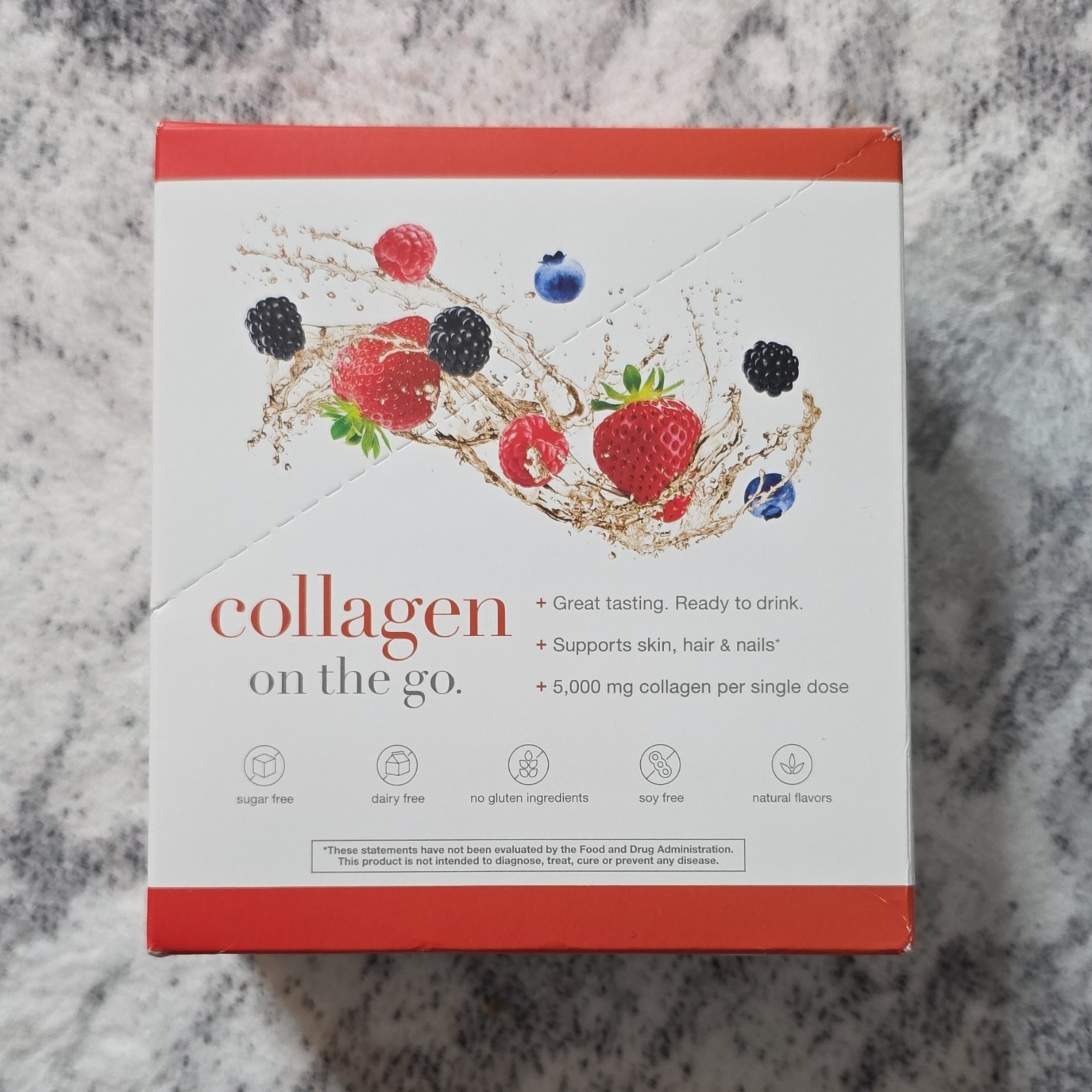 Youtheory Collagen Liquid 5,000mg Berry Flavor Sugar-Free 12 Pack 07/2027