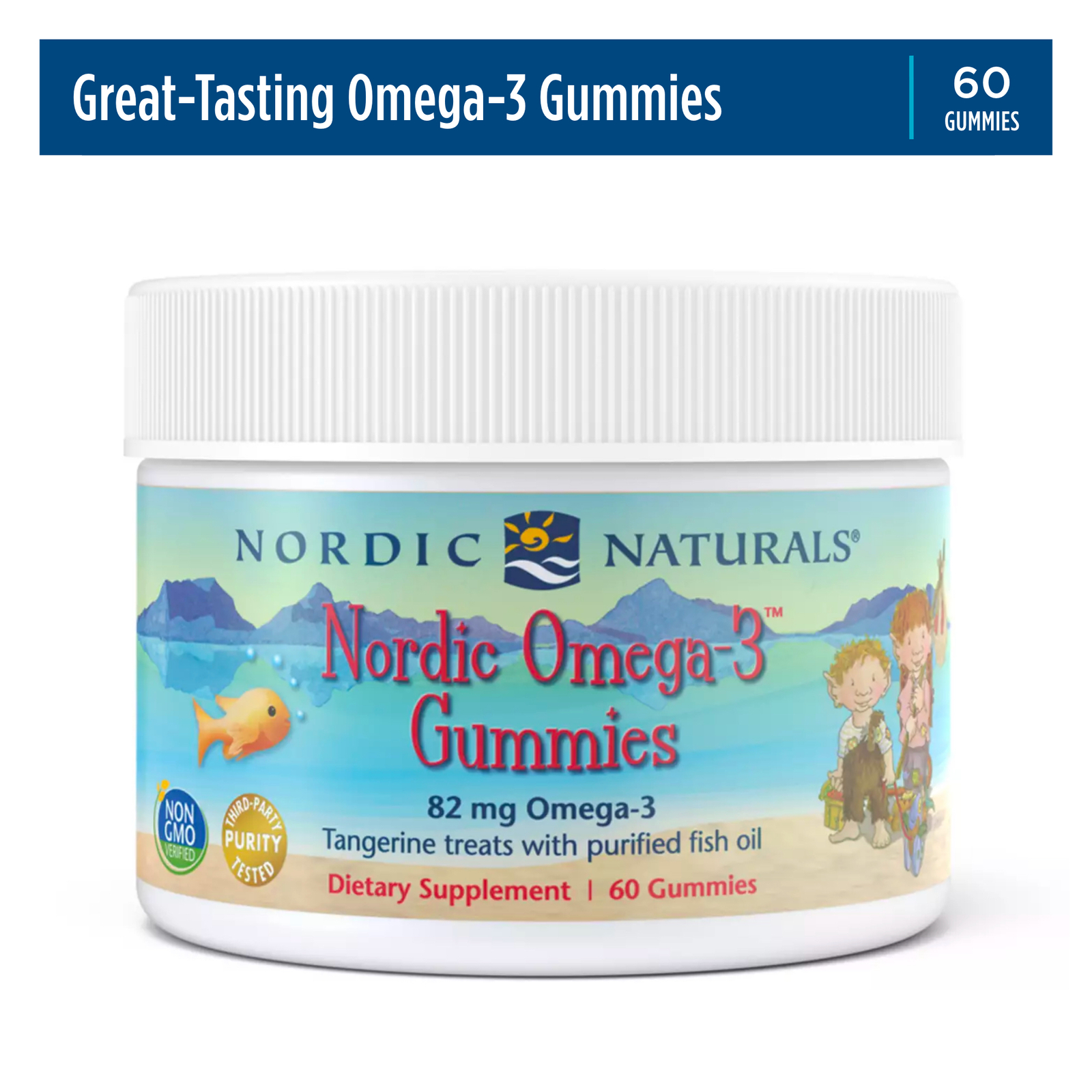 Nordic Naturals Omega 3 Gummies – Daily Omega-3s, DHA & EPA, 60 Ct