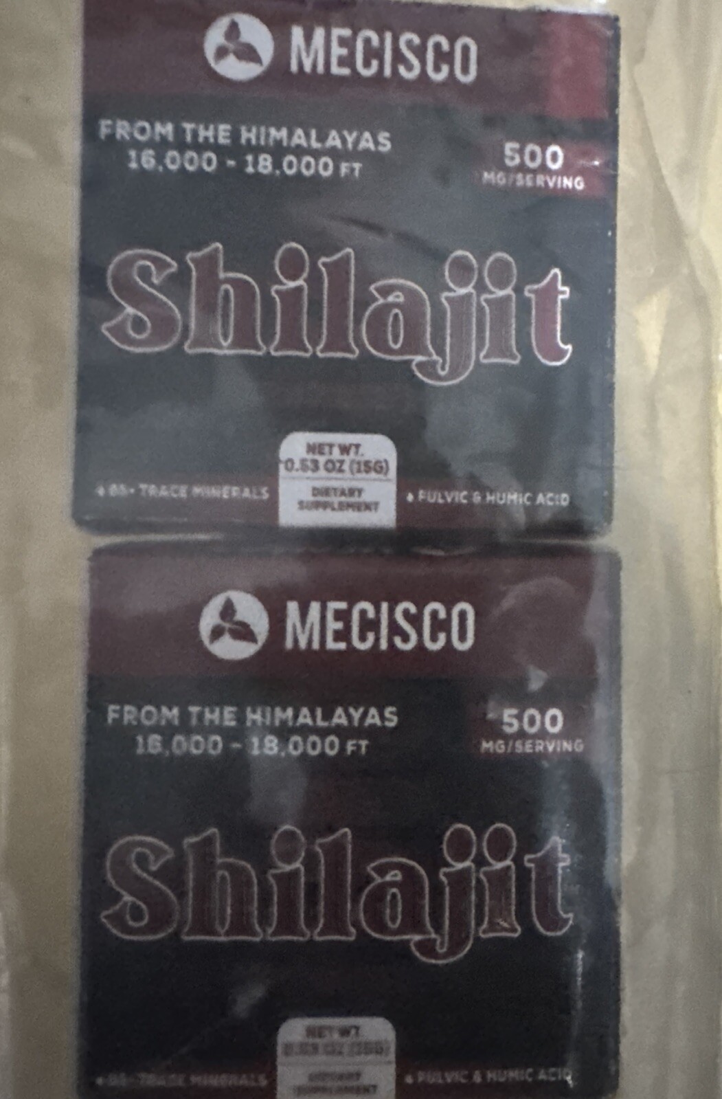 Shilajit 500mg Resin Fulvic and Humic Acid 85+ Trace Minerals EXP 10/26 Lot of 2