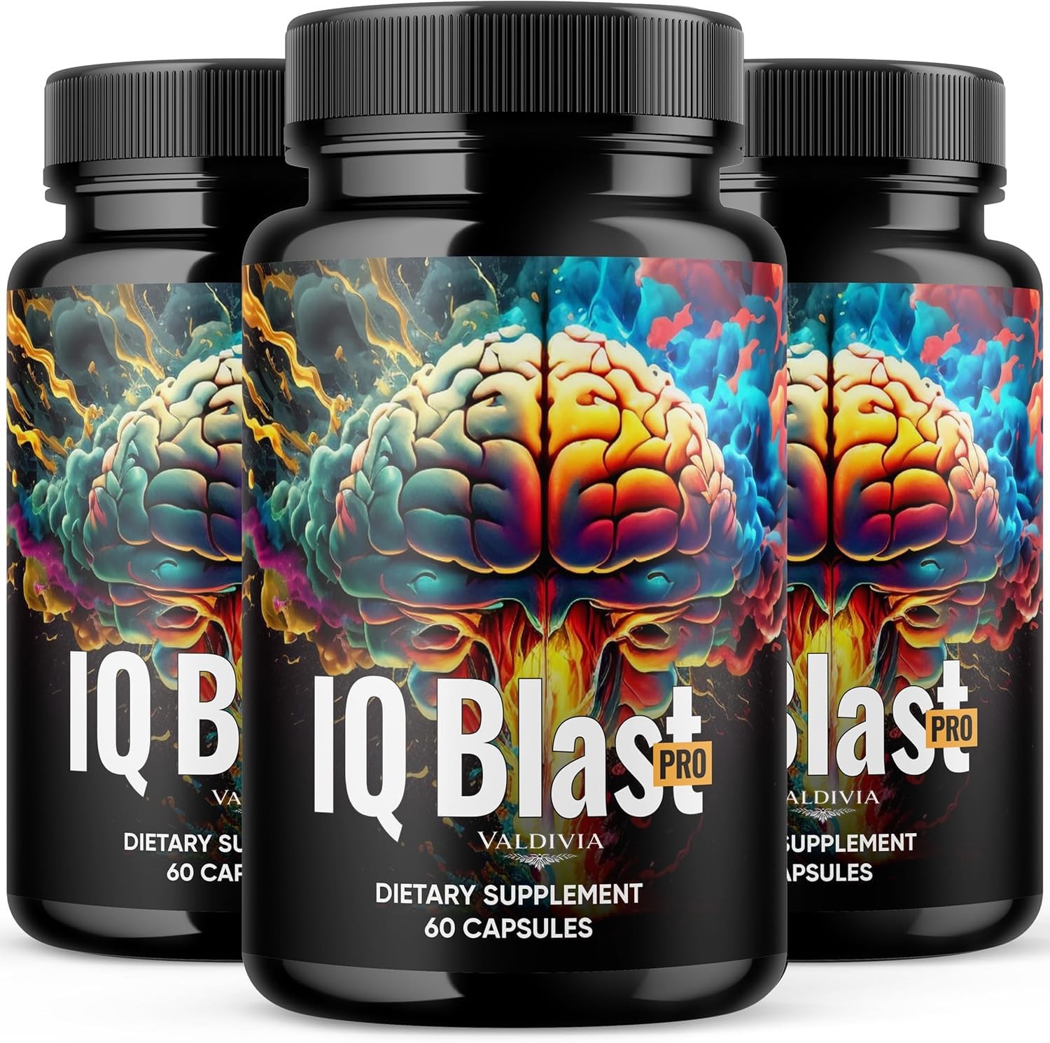 Valdivia IQblast Pro 3 Pack Brain Support Supplement Memory Focus Made in USA
