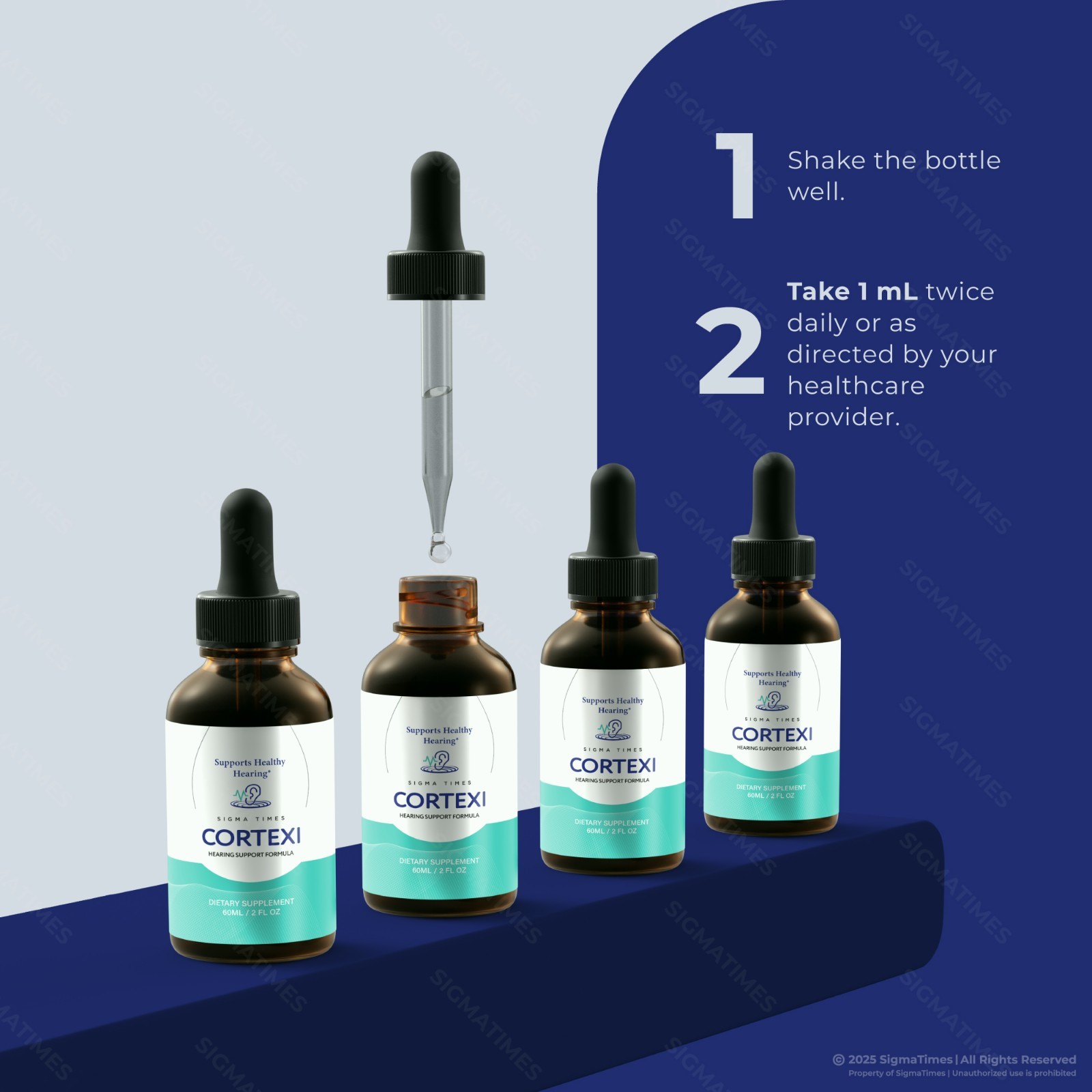 Cortexi Oral Drops, Ear Support, Hearing Clarity & Comfort Supplement (30servs.)