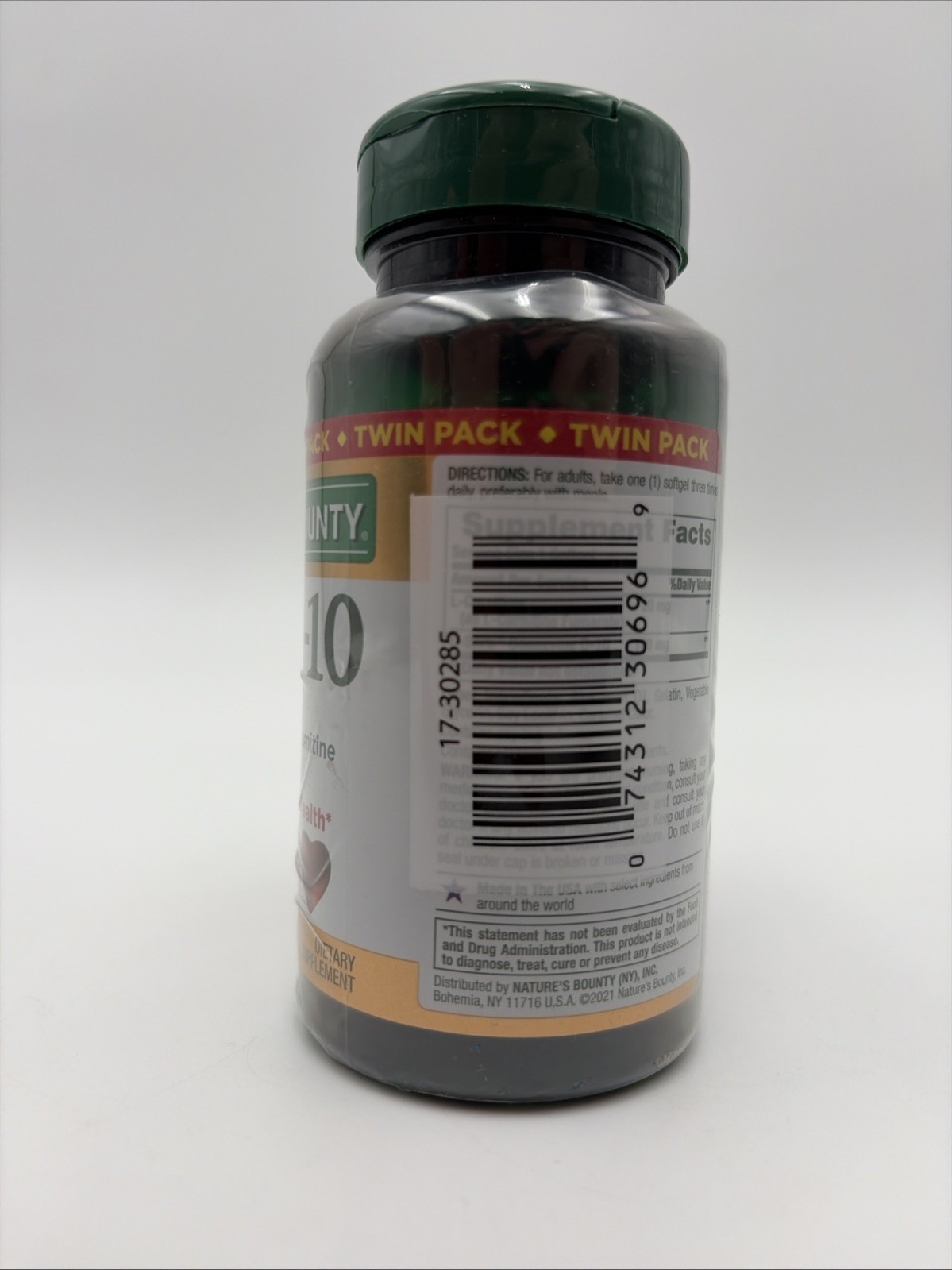 Nature’s Bounty CoQ10 Plus L-Carnitine 100mg Twin Pack 60 Softgels Ea. Exp 11/27