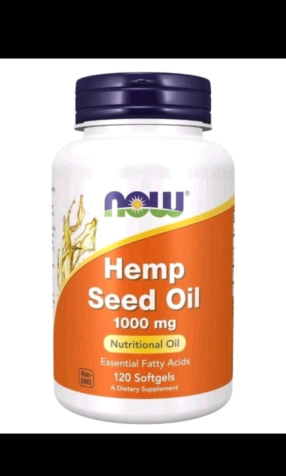 NOW Hemp Seed Oil Softgels 120 Count X 3 Non-GMO Essential Fatty Acids 09/2026