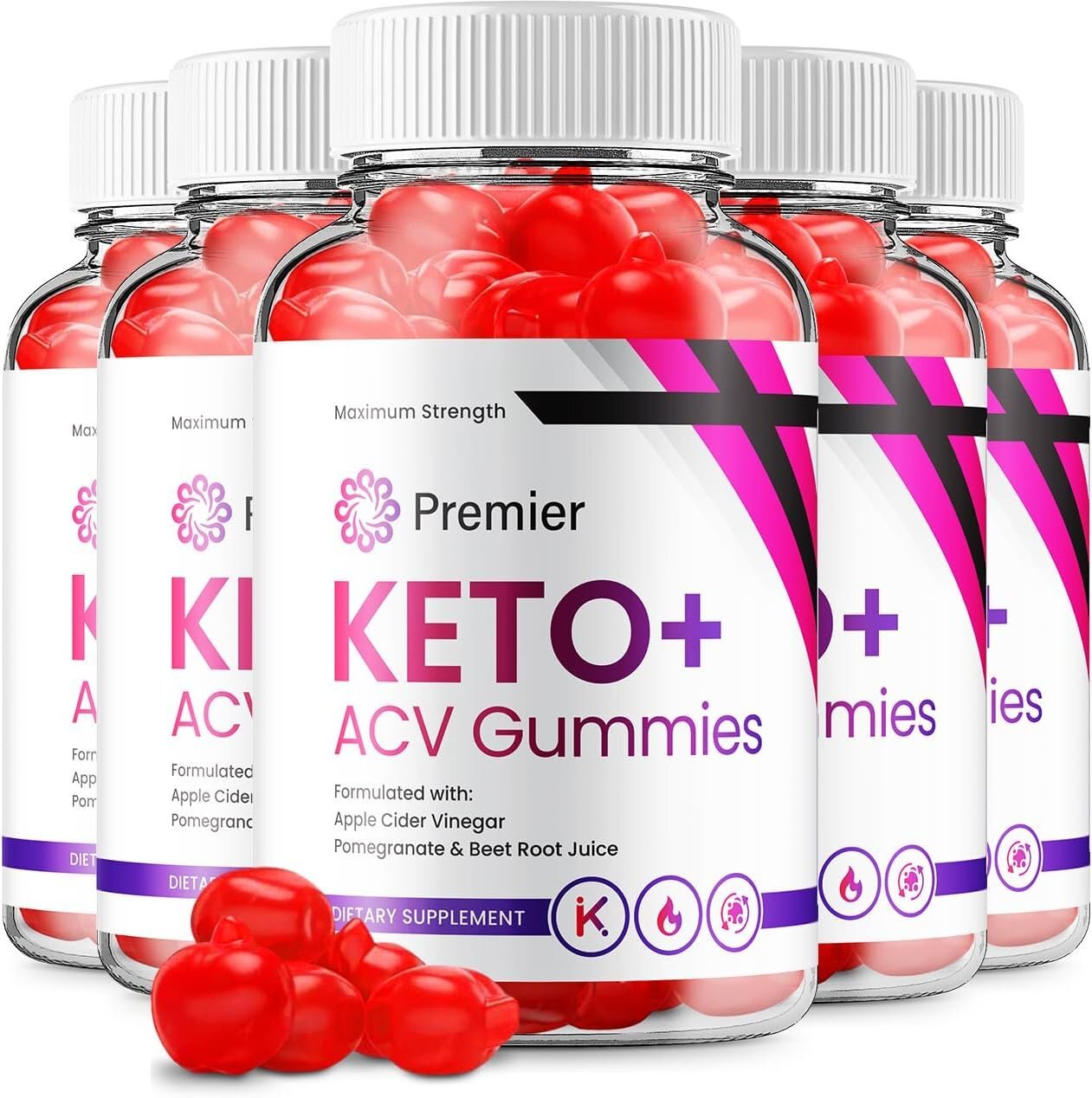 (5 Pack) Premier Keto ACV Gummies – Official – Keto Premiere ACV Advanced…