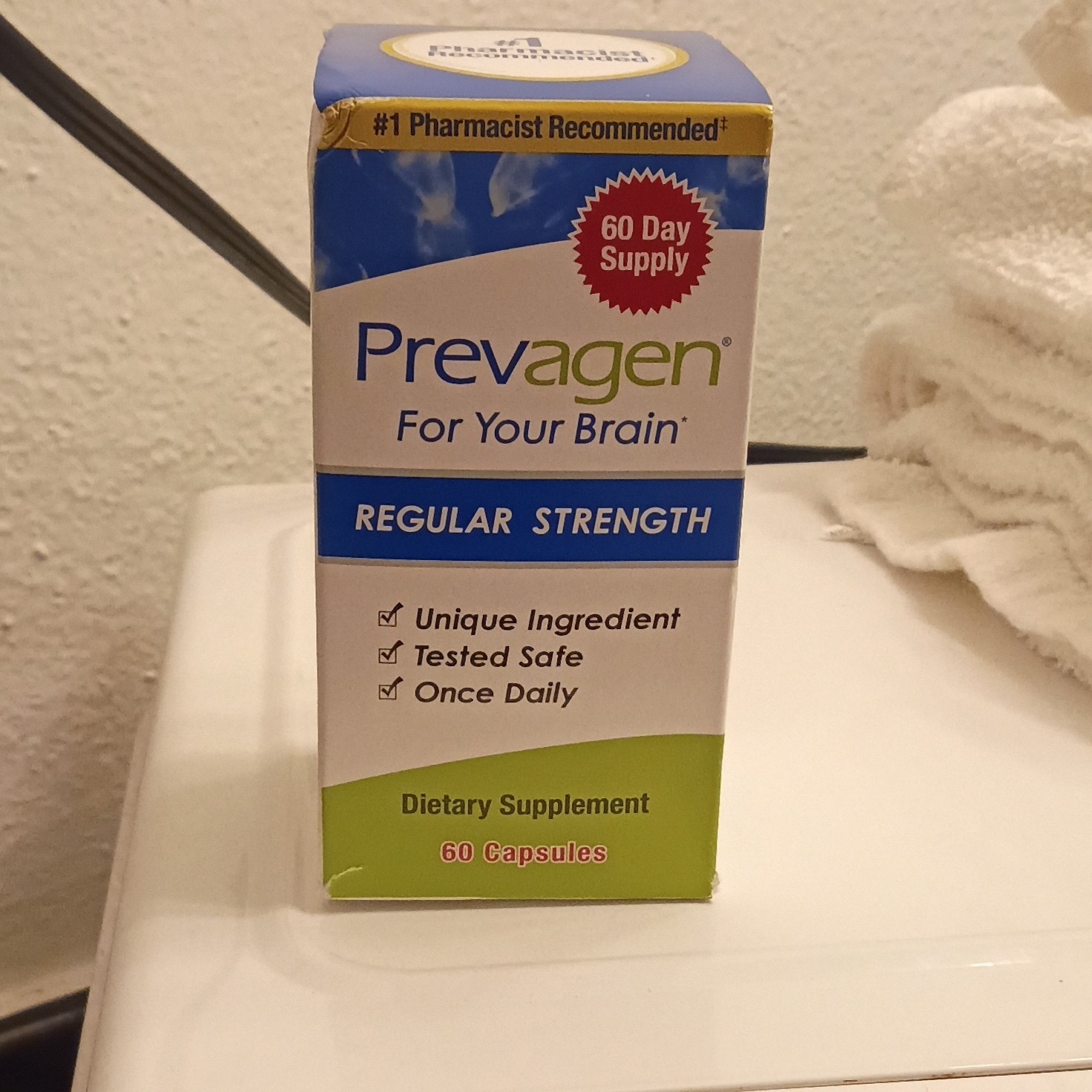 Prevagen Regular Strength Memory Support Dietary Supplement, Once Daily 60 Caps