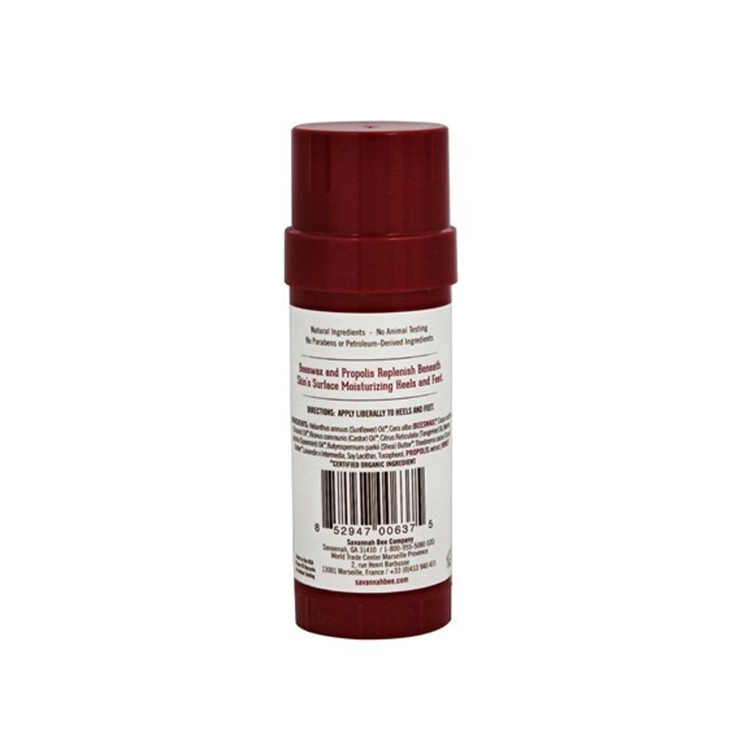 Savannah Bee Natural Beeswax Heel Balm Tangerine Spearmint, 2 Ounces