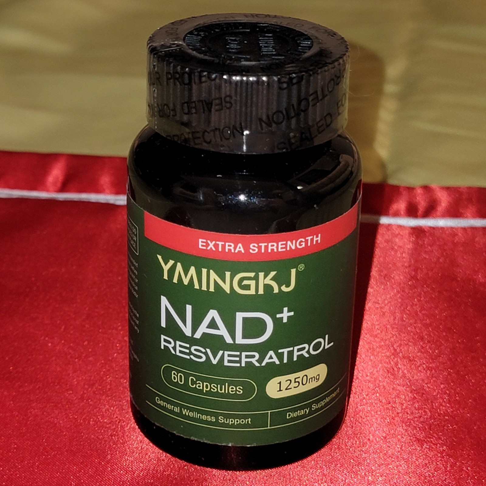 YMINGKJ NAD+ + Trans-Resveratrol 1250mg 60 Veg Capsules