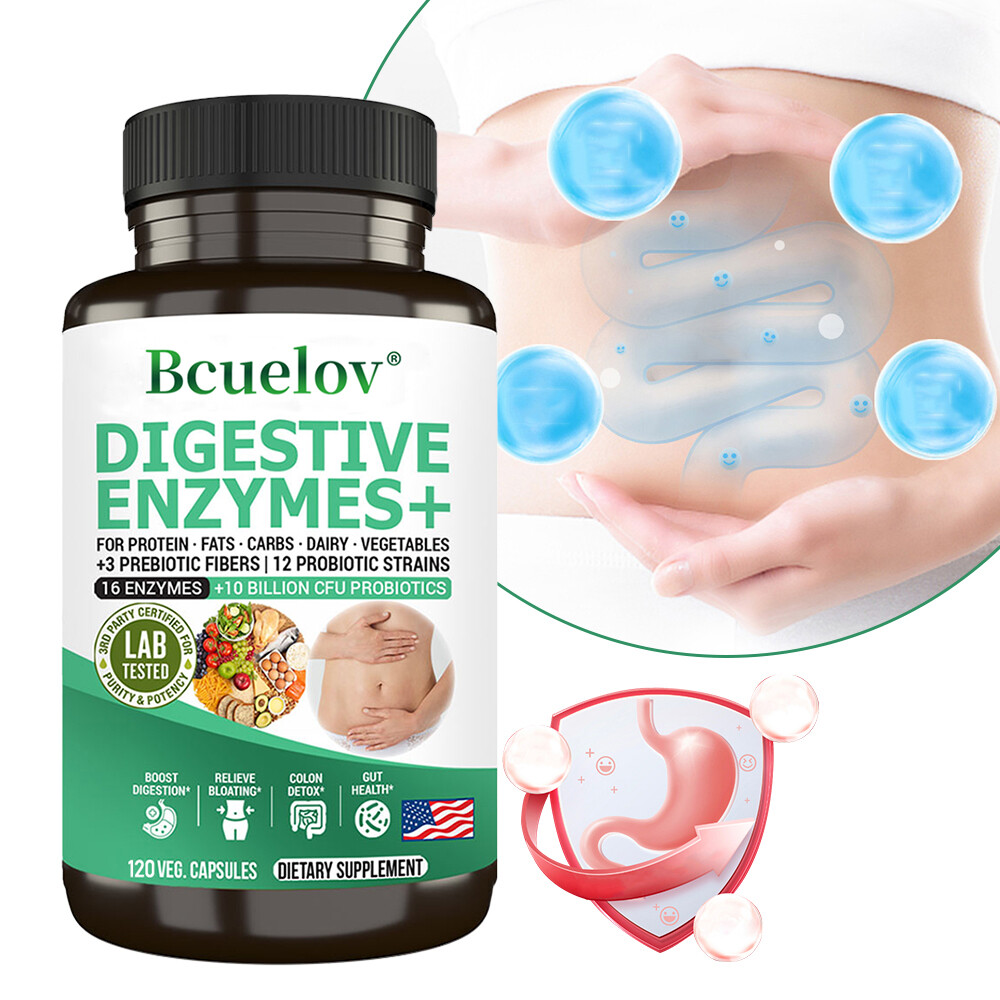 Digestive Enzymes For Gut Health Bloating Relief Capsules Exp 2026 NEW